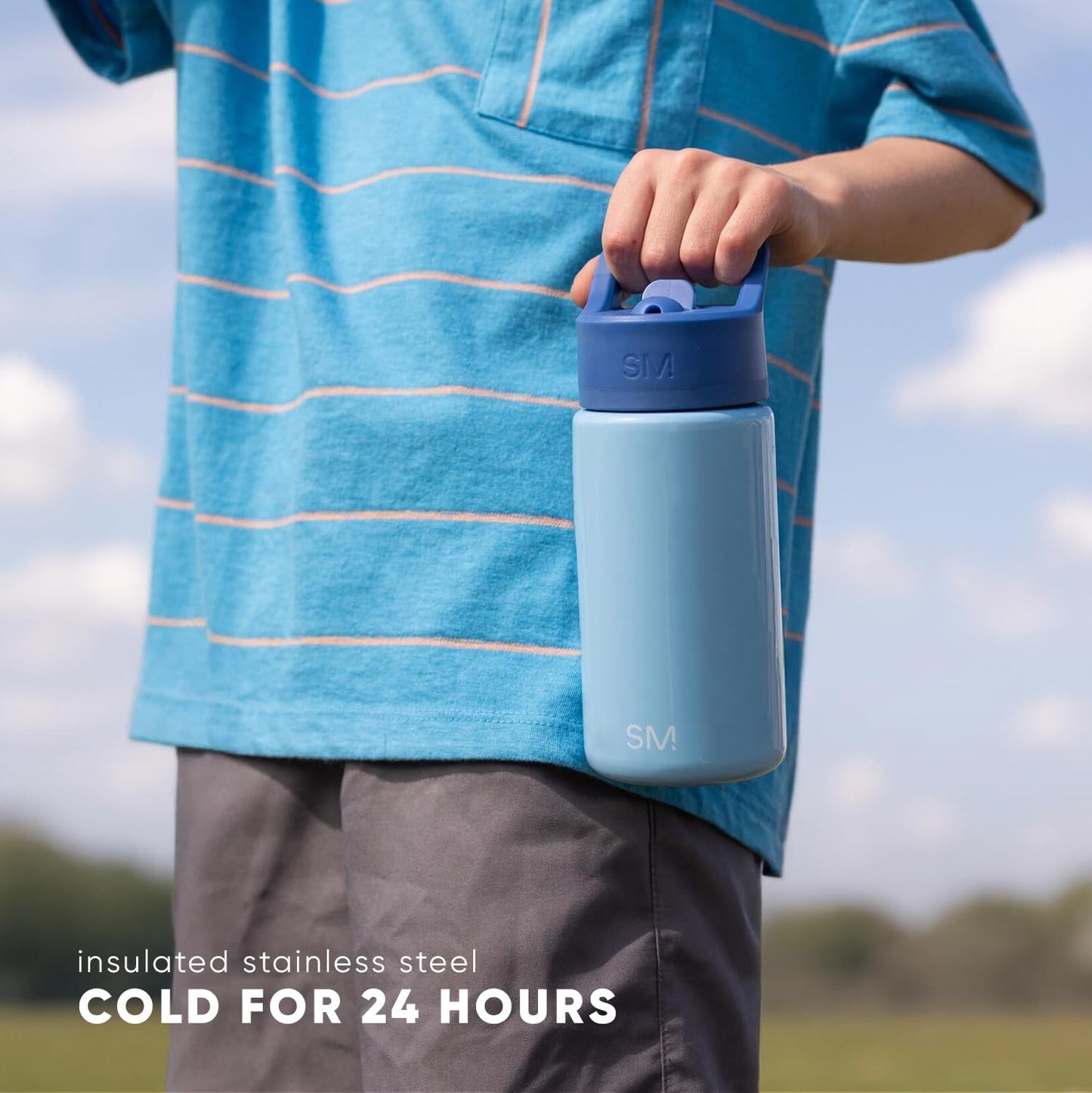 Simple Modern Kids Water Bottle with Straw Lid | Insulated Stainless Steel Reusable Tumbler for Toddlers, Girls | Summit Collection | 18oz, Unicorn Rainbows