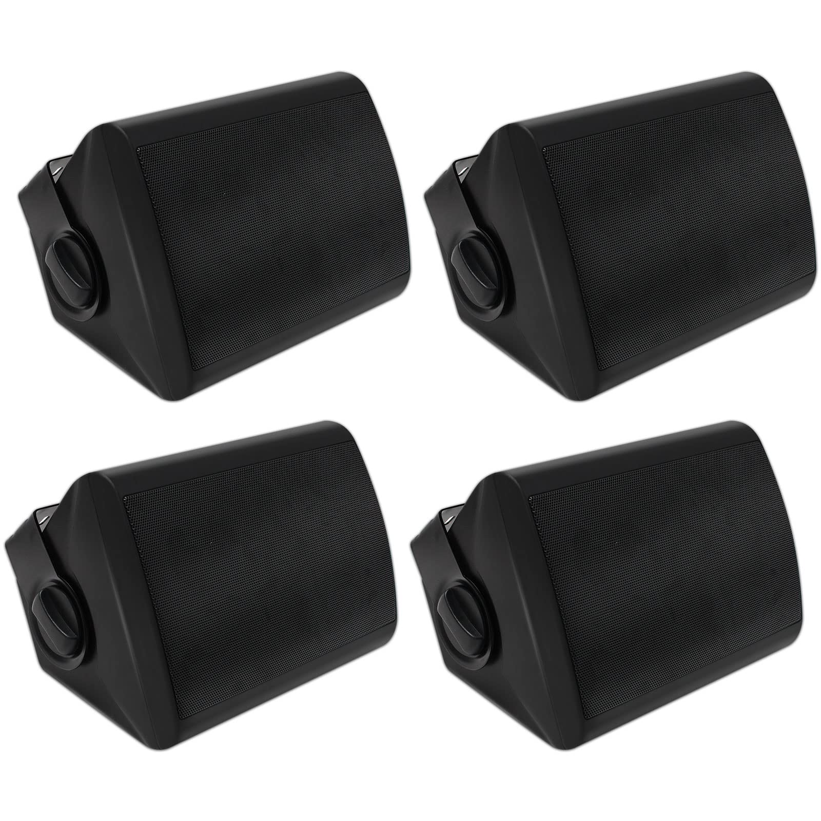 Herdio Bocinas para Exterior,5.25 Pulgadas, 600W Altavoces para Exteriores, Resistente al Agua, Adecuado para el hogar, Patio, Terraza,Patio Trasero (4 Altavoces,Negros)
