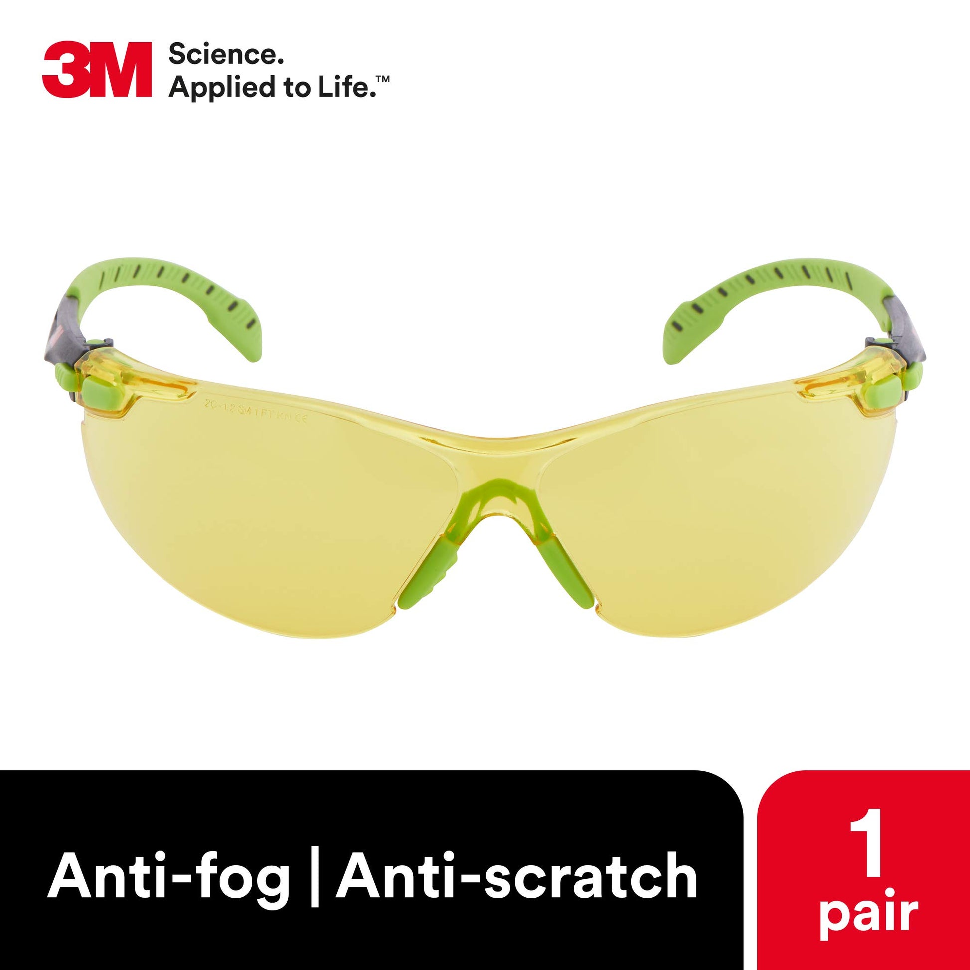 Lentes Protectores 3M Solus Verde Negro Revestimiento Antivaho Scotchgard