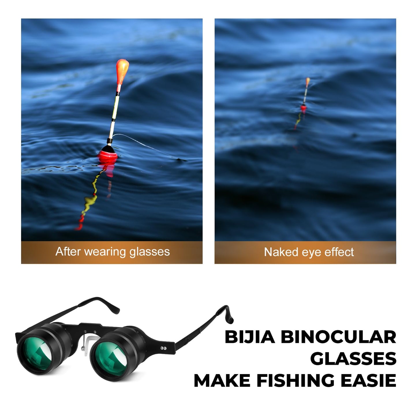 BIJIA 3X anteojos binoculares de ópera, manos libres, anteojos perezosos prismáticos, ligeros para pesca, observación de aves, televisión, deportes, conciertos, teatro y turismo, para adultos, hombres