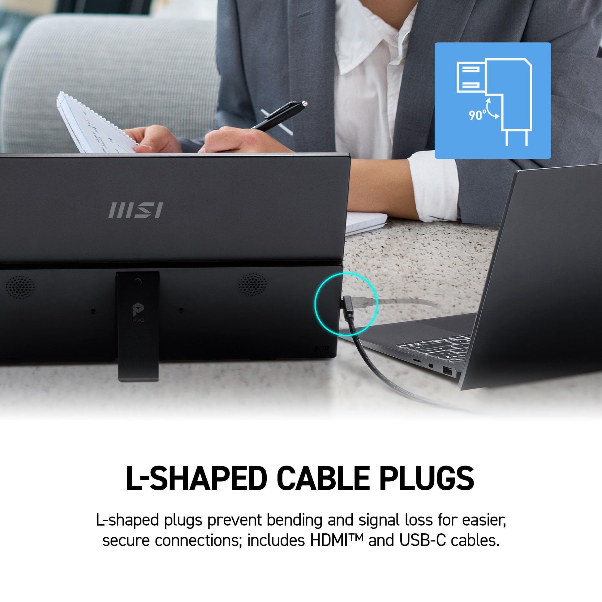 MSI Monitor Portátil Pro MP165 E6 LED 15.6", 1920x1080 Full HD, 60Hz, HDMI, Bocinas Integradas