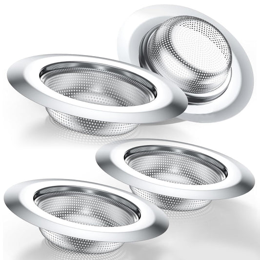 EUARD 4 Piezas Filtro De Fregadero De Cocina De Acero Inoxidable, Filtro De Drenaje De Fregadero De Cocina, Filtro De Fregadero De Cocina