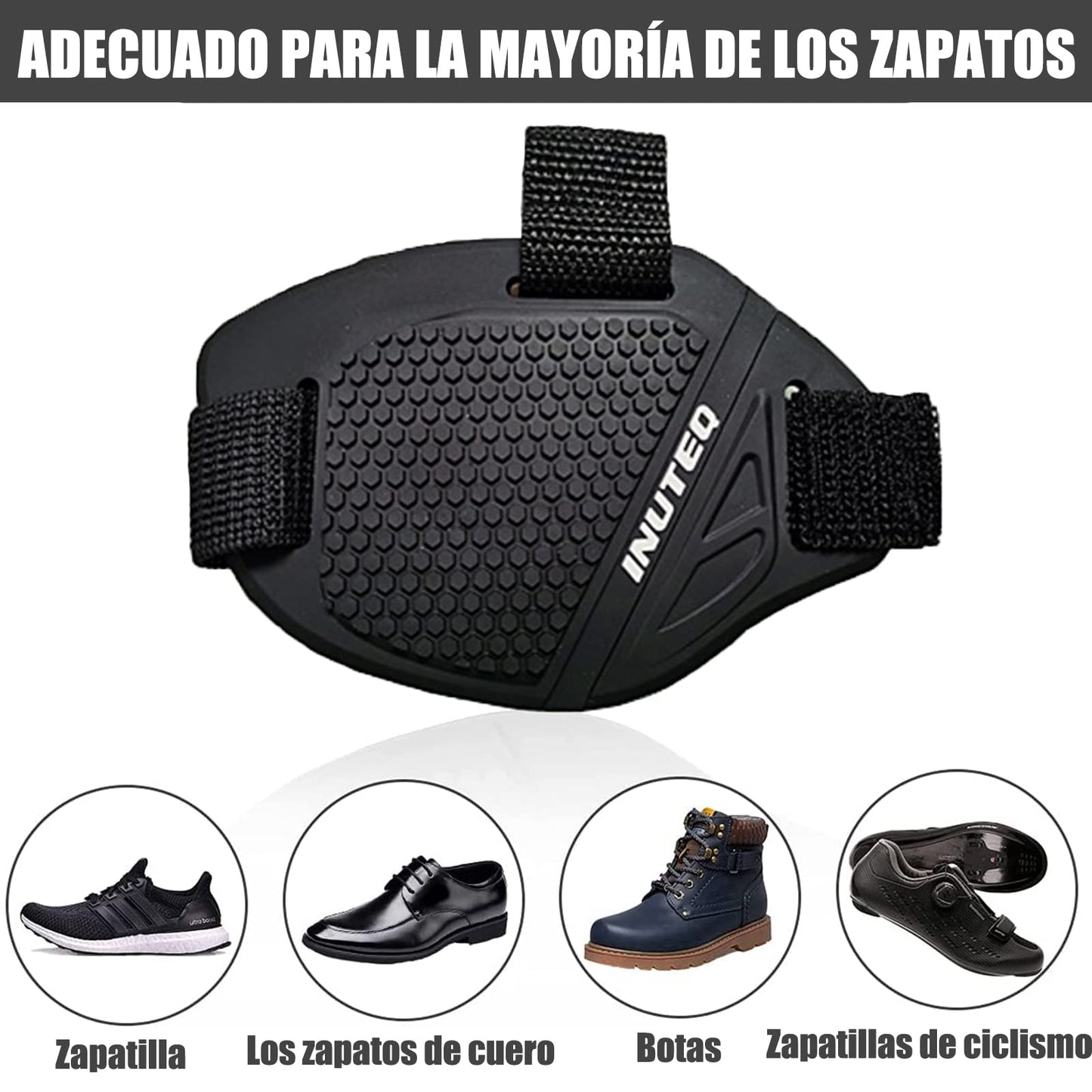 HEKE Accesorios de Cambio de Marchas de Motocicleta para Zapatos, Protector de Botas de Goma de Motocicleta con Correa para Zapatos, Cubierta Protectora Antideslizante para Zapatos, 1 Pieza