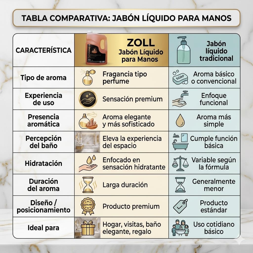 Zoll, Jab?n L?quido para Manos con Aroma Tipo Perfume