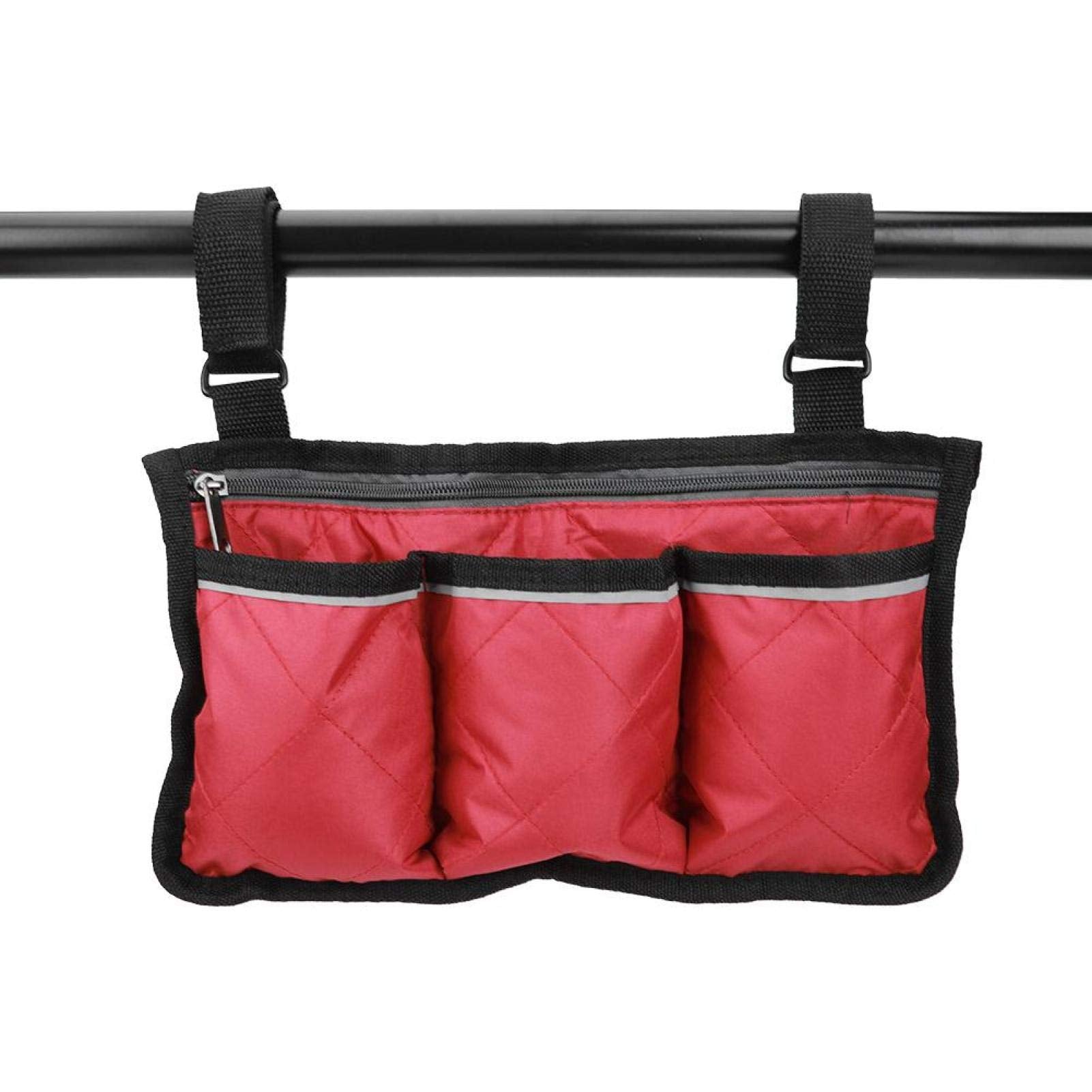Bolsa Multifuncional Walker roja Organizadora de Almacenamiento para Silla de Ruedas y Scooter
