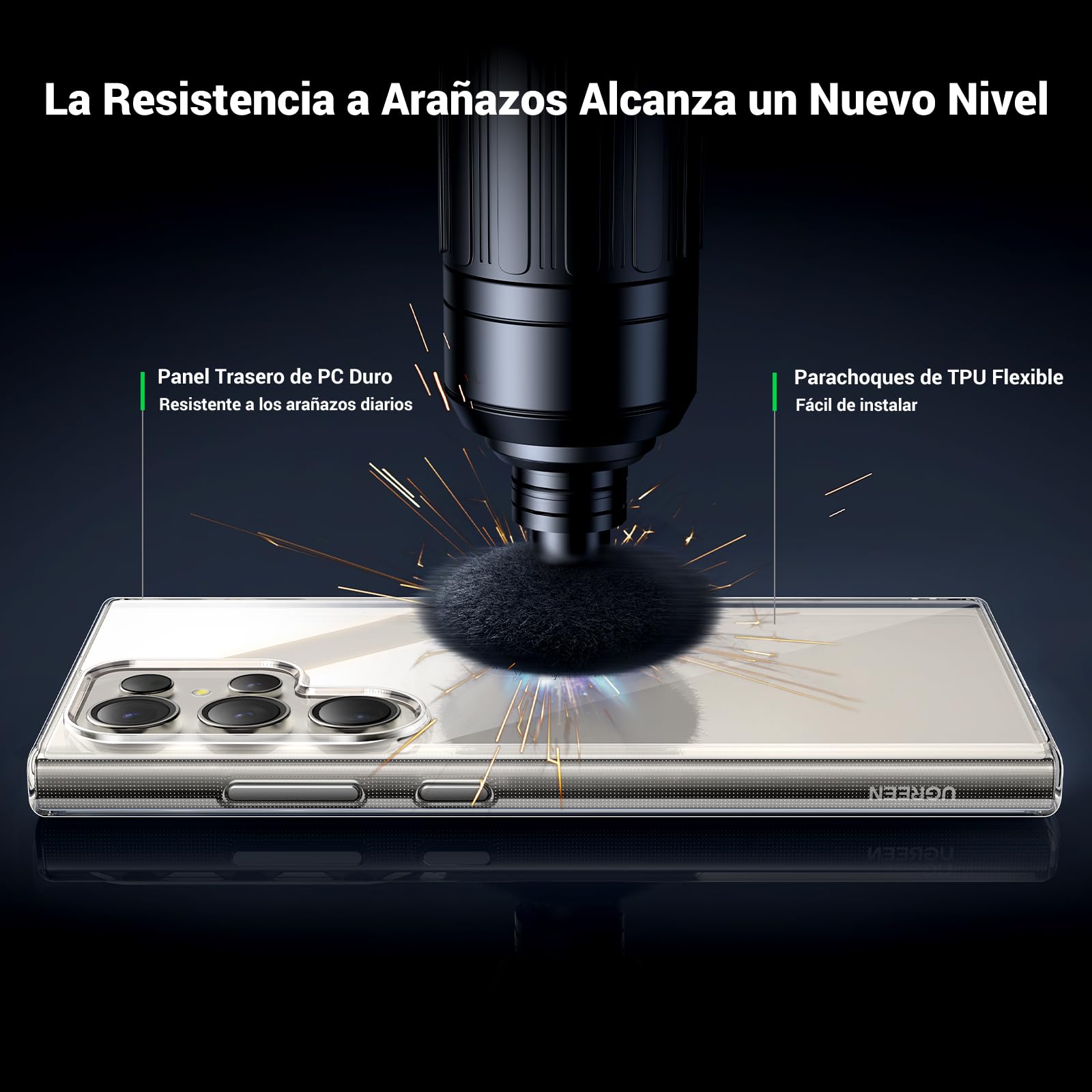 Funda Transparente UGREEN con Protección contra Caídas para Galaxy S24 Ultra