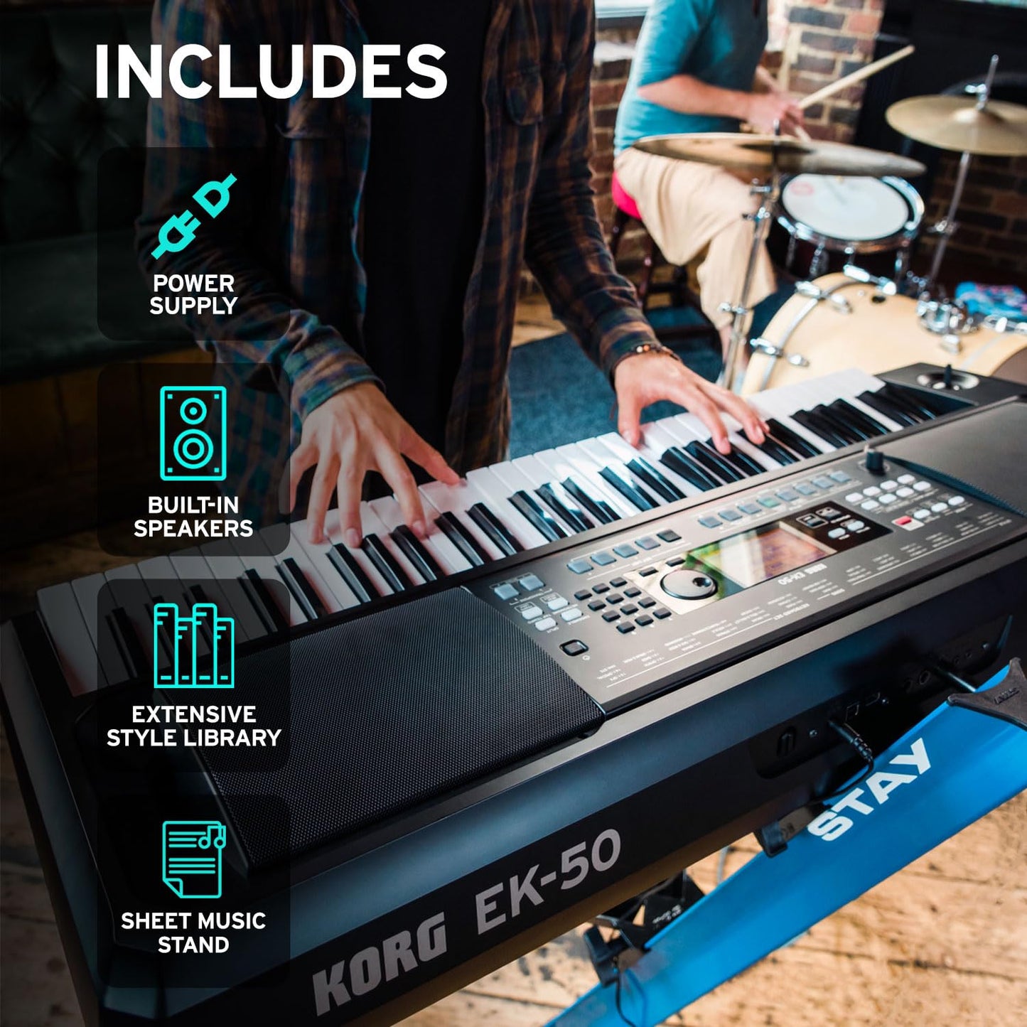 Korg, teclados y pianos de 61 teclas (EK50)