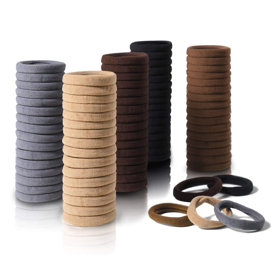 Ligas elásticas para el cabello: 100 unidades, sin costuras, para mujer y niña. Accesorios de cabello de algodón.