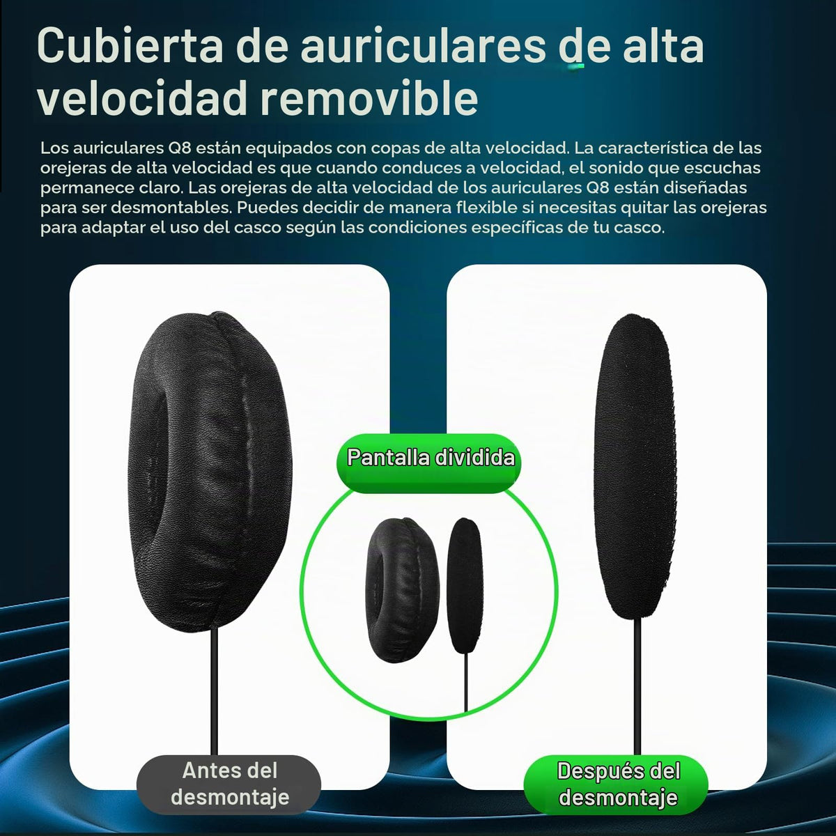Auricular Bluetooth para Casco de Motocicleta iSunergy Mesh 3.0 Negro con Cancelación de Ruido CVC, Impermeable IP67 y Compatibilidad para 6 Pilotos