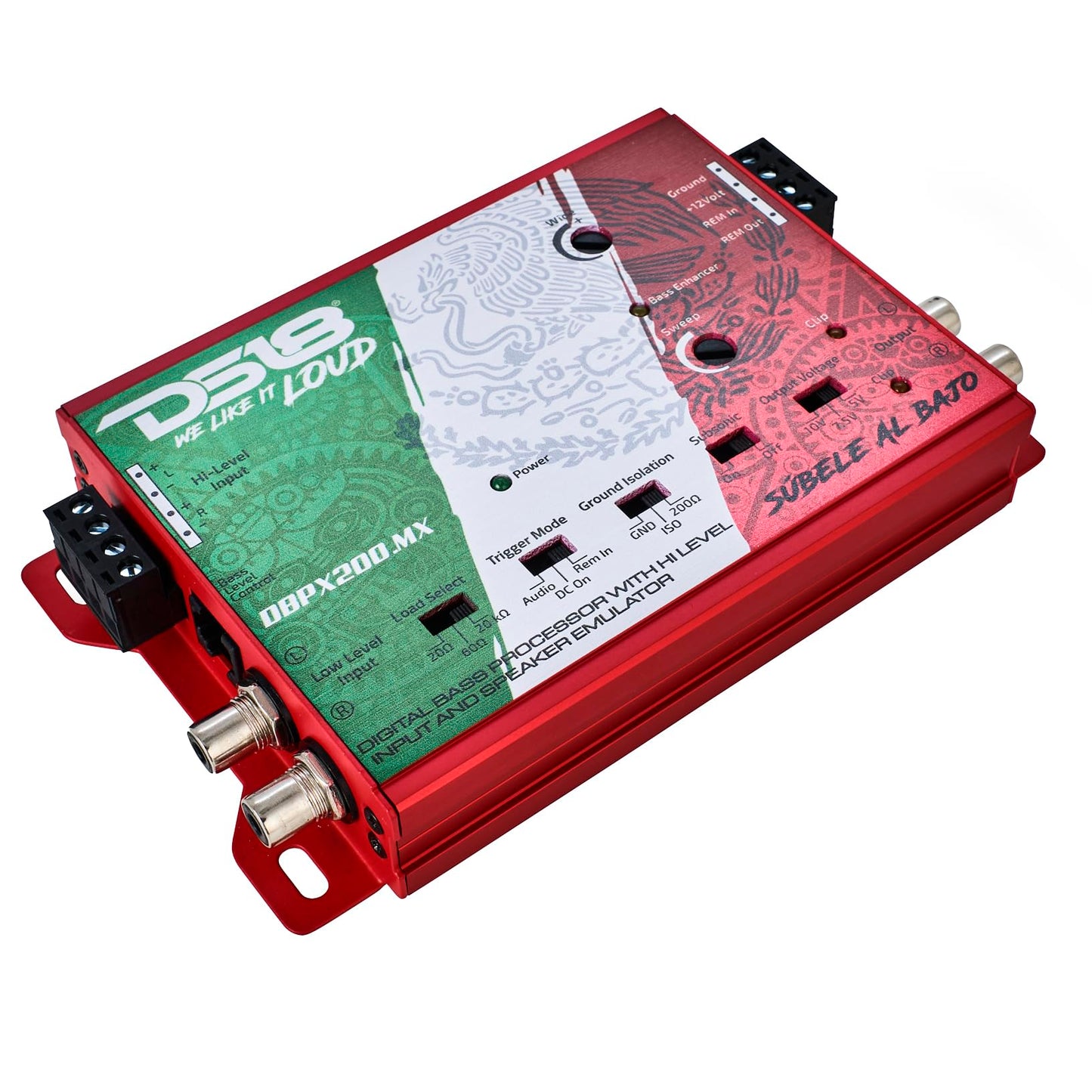 DS18 DBPX200 Procesador Digital de Graves con convertidor de señal de Alta a Baja y emulador de Altavoces, procesador de restauración de Graves Digitales, Entrada/Salida de preamplificador de 2