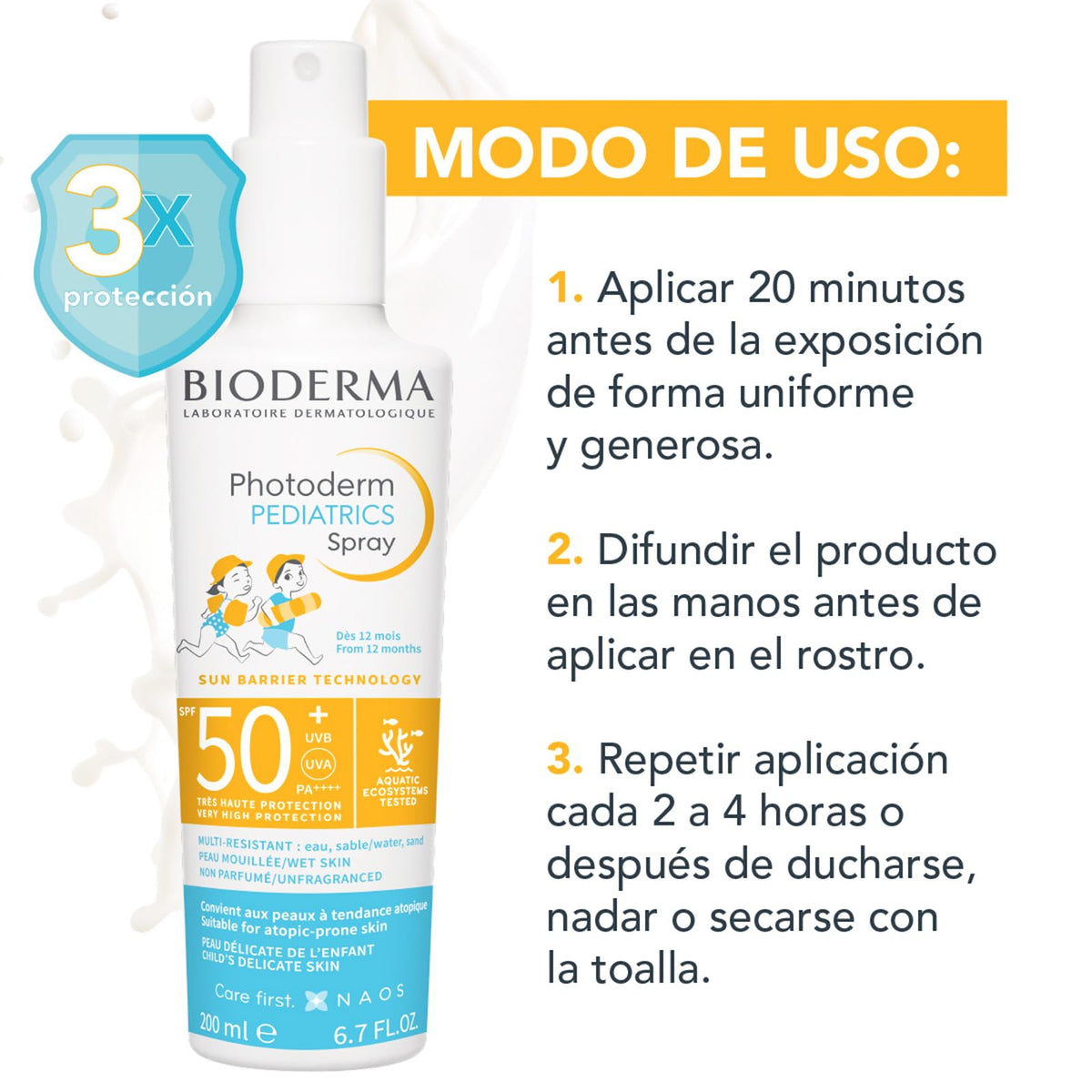Bioderma Photoderm Pediatrics Spray FPS50+, 200 ml
