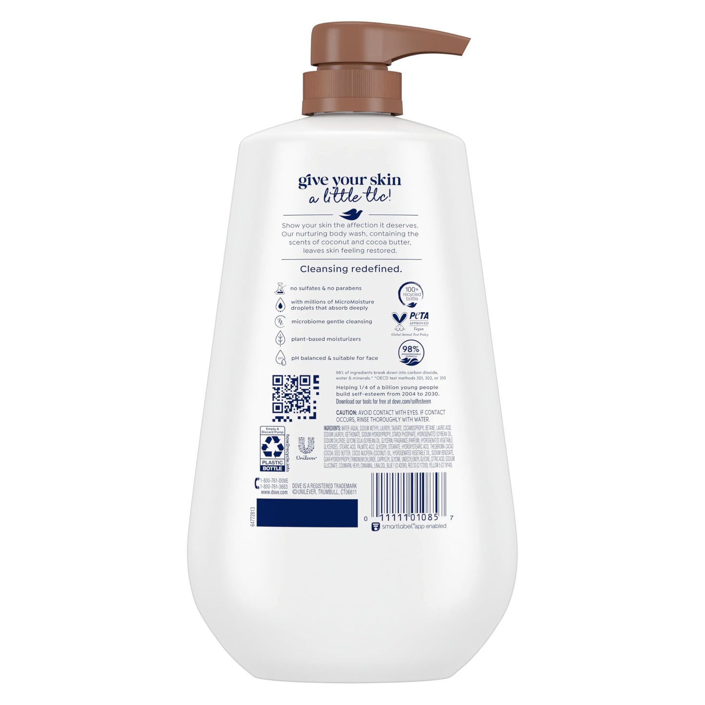 Dove Purely Pampering Body Wash Coconut Milk with Jasmine Petals 34 fl oz