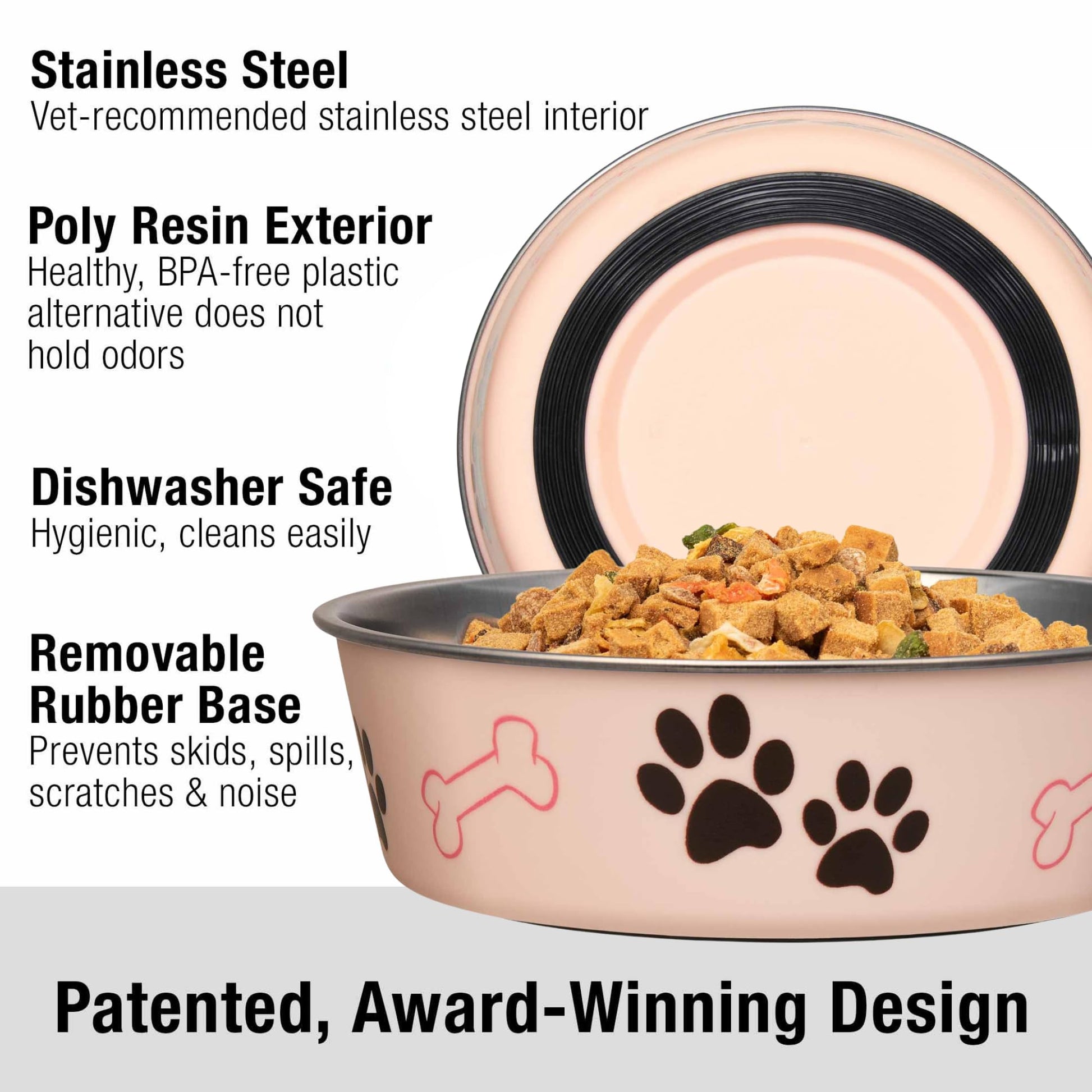 Loving Pets Bella Bowl for Pets, Small, 350 ml, Paparazzi Pink
