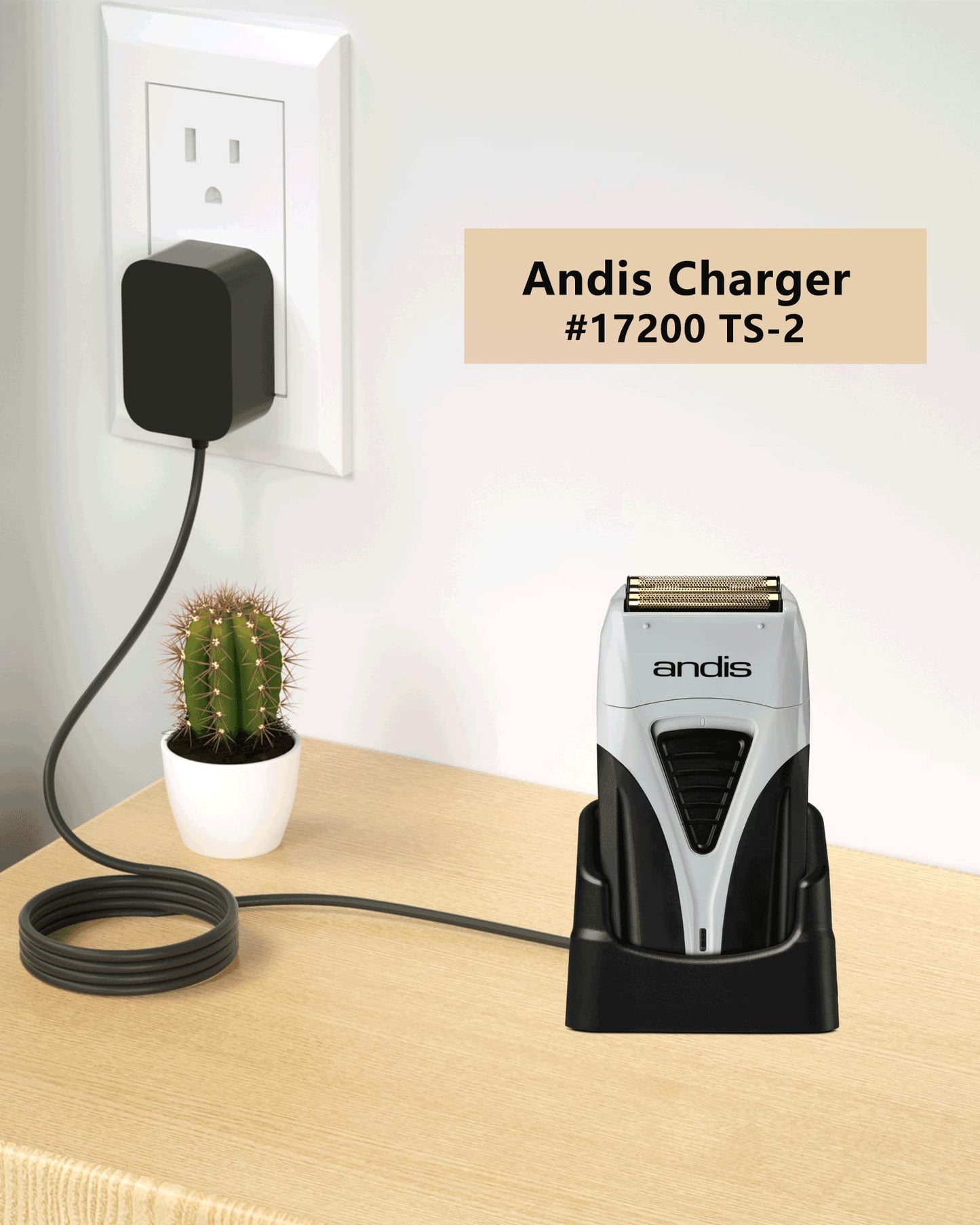 WUKUR - Cargador de afeitadora Andis, Cargador de Repuesto Compatible con 17150 17165 TS-1 TS-2