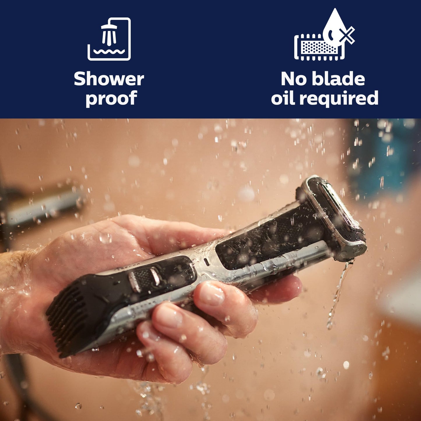 PHILIPS - Norelco Bodygroomer BG7030/49: recortadora corporal y afeitadora respetuosa con la piel, resistente a la ducha