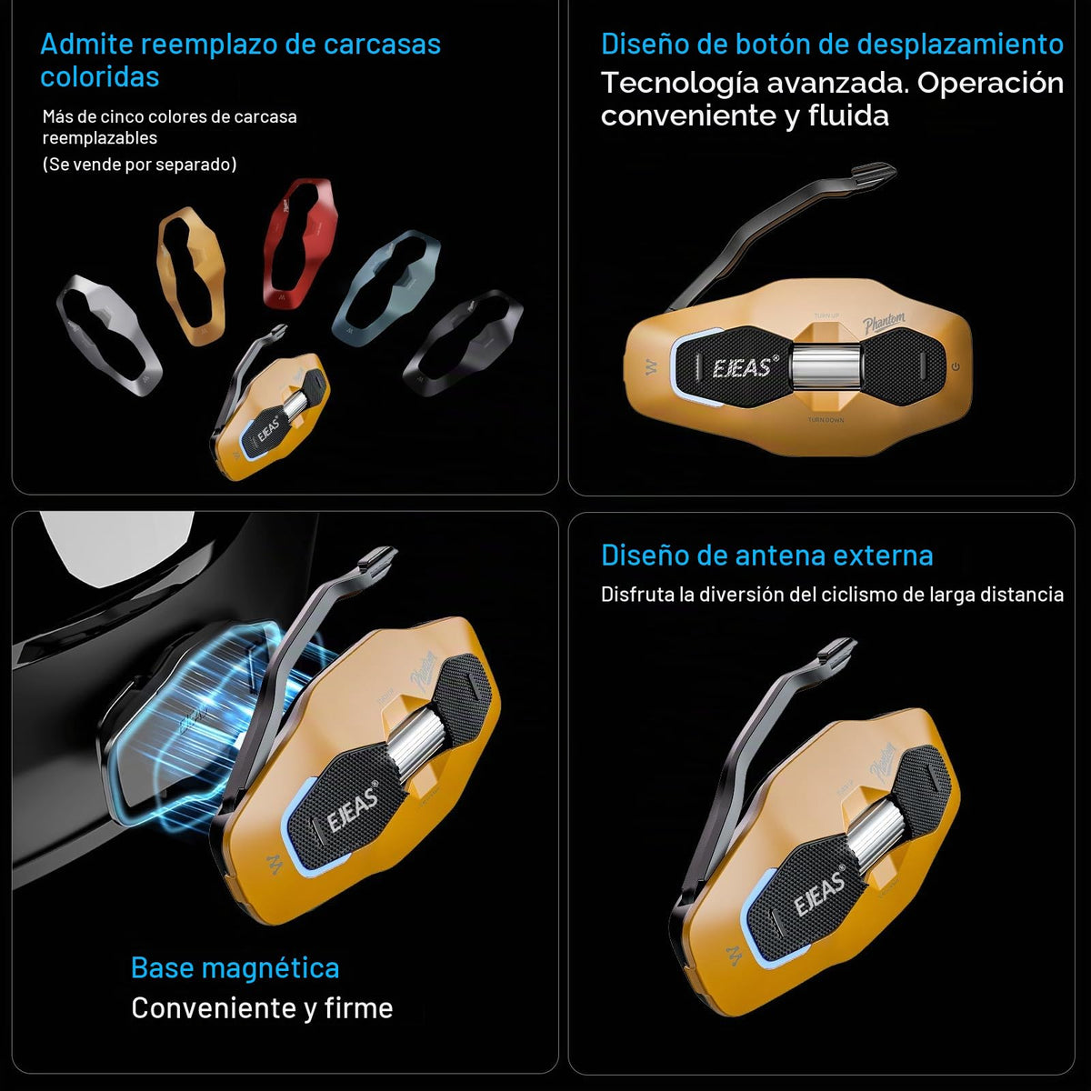 Casco de Motocicleta iSunergy X10 Bluetooth Negro con Intercomunicador y Reducción de Ruido Doble para Hombre