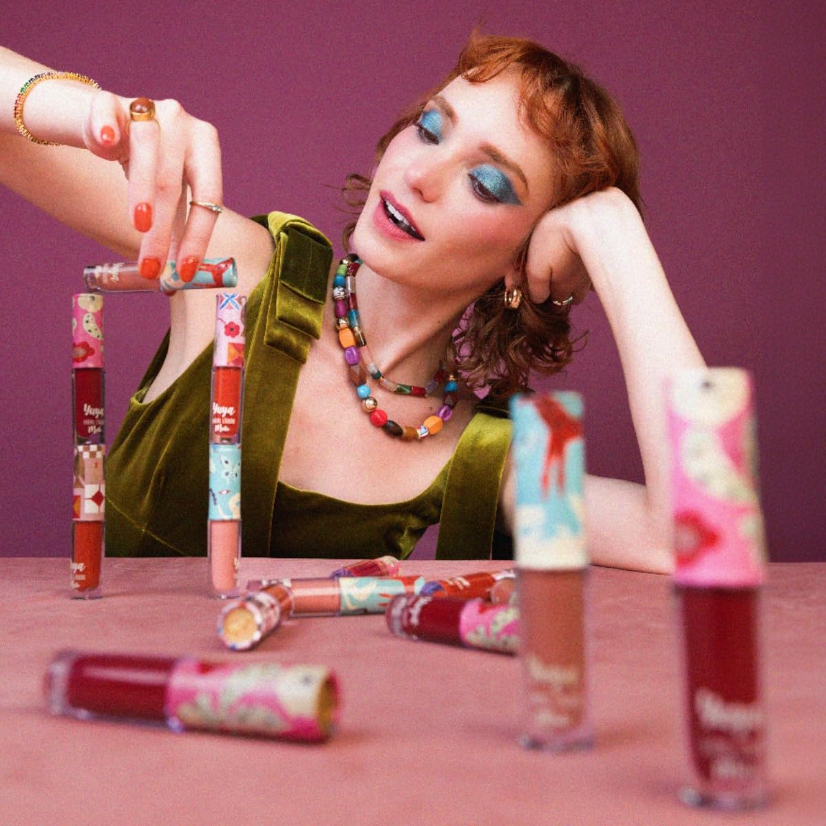 Yuya - Set de labiales indelebles larga duracion - acabado mate de larga duración (Bahía, Magnolia, Aura, Pack 3 piezas)