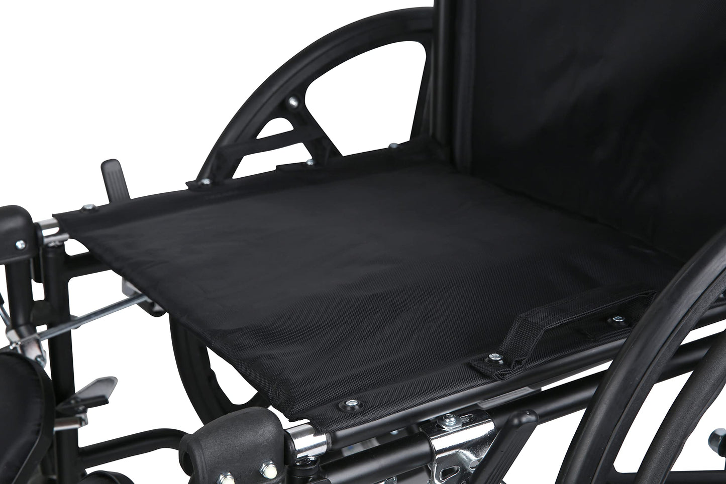 CUSTOM MEDICAL Silla de Ruedas de Lujo Folding Brazo Abatible Tipo Escritorio con Elevapiernas Ajustables y Desmontables Negro