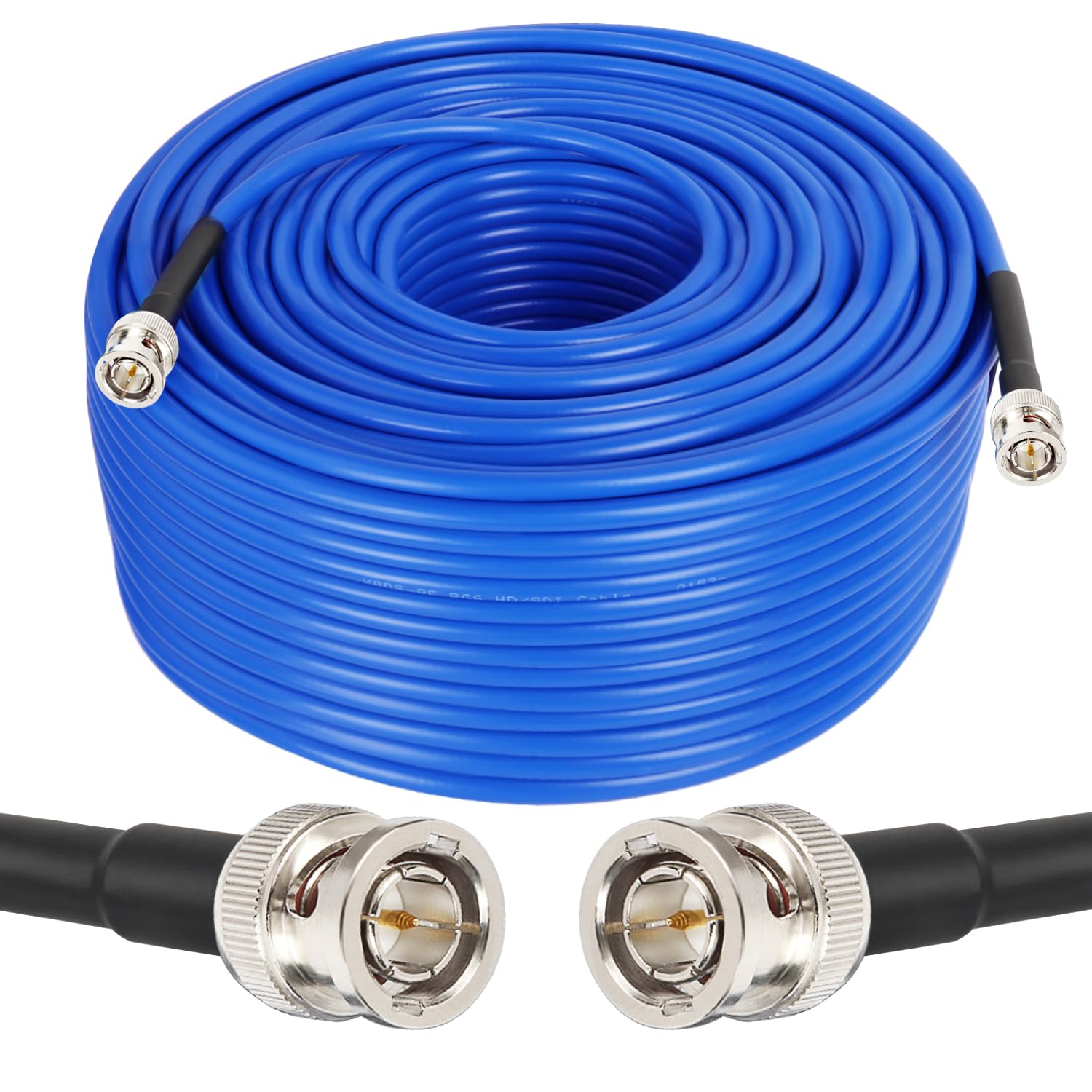 XRDS -RF Cable SDI 12G 300FT, Cables de Video SDI 3G/6G/12G 75ohm Cable Macho BNC Soporta HD-SDI/3G/6G-SDI/4K/8K para Convertidor de Cámara de Seguridad de Video