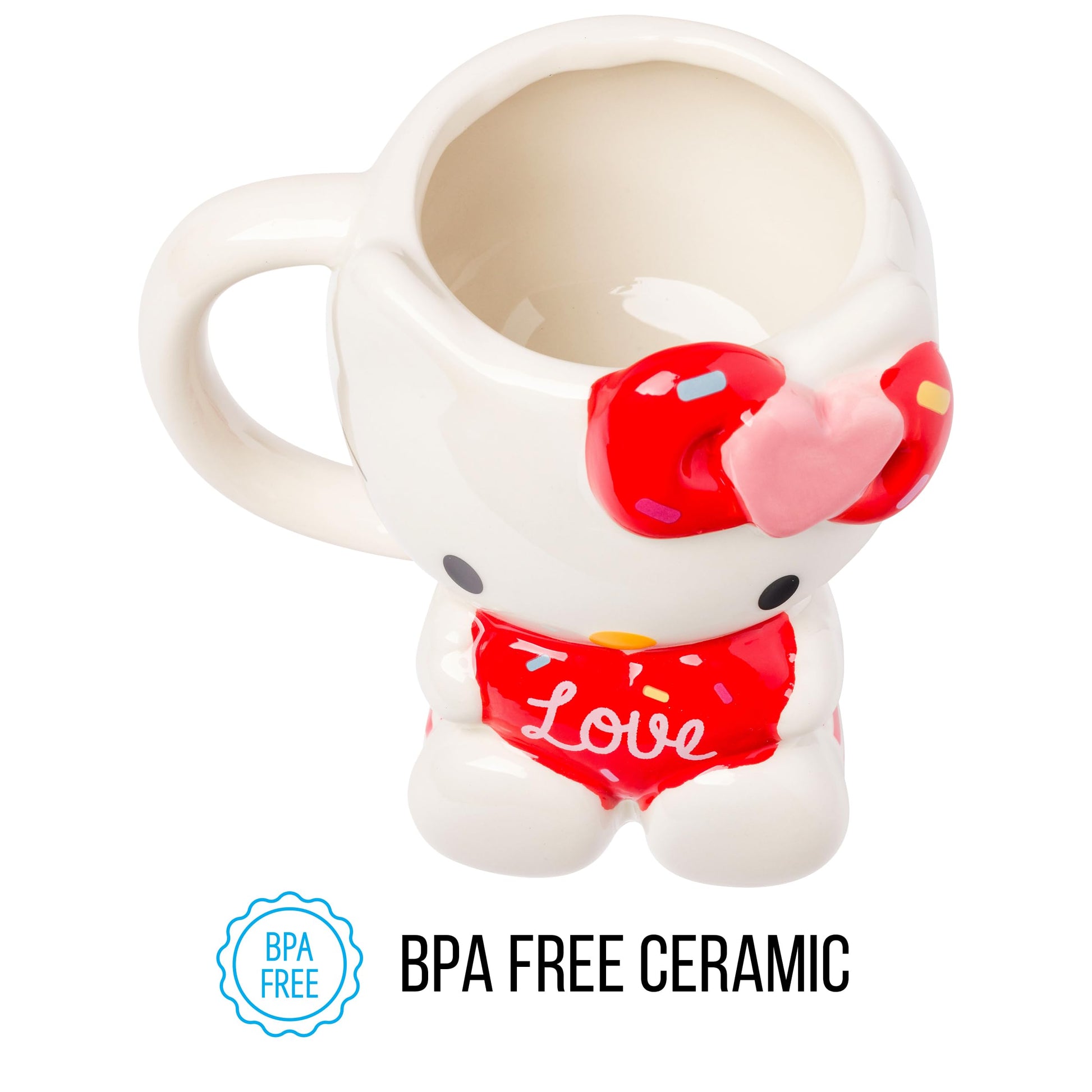 Taza 3D Sanrio Hello Kitty Corazón Rosa 20 Onzas