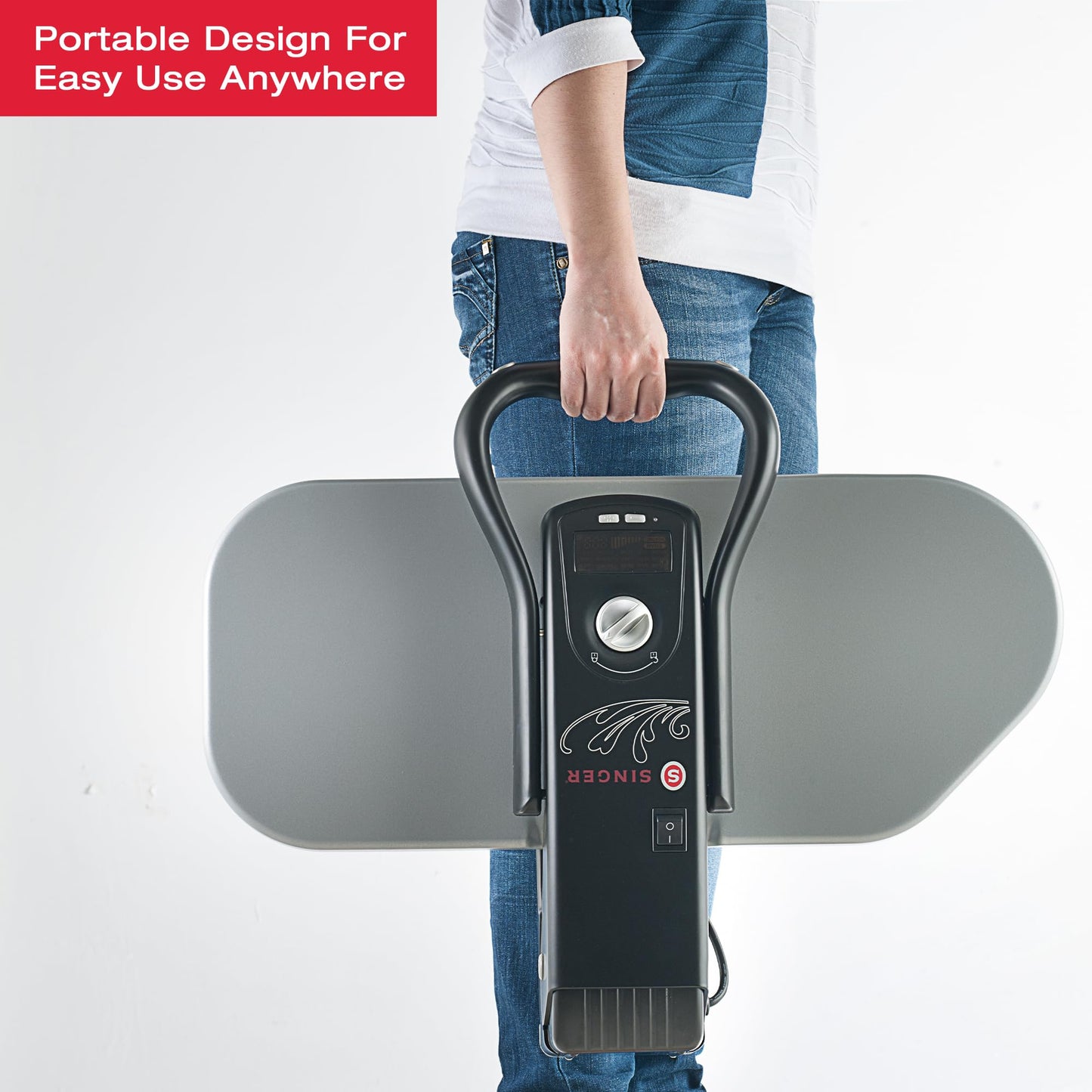 Prensa de Vapor Singer Inteligente 1500 W con Superficie Antiadhesiva y Controles Digitales