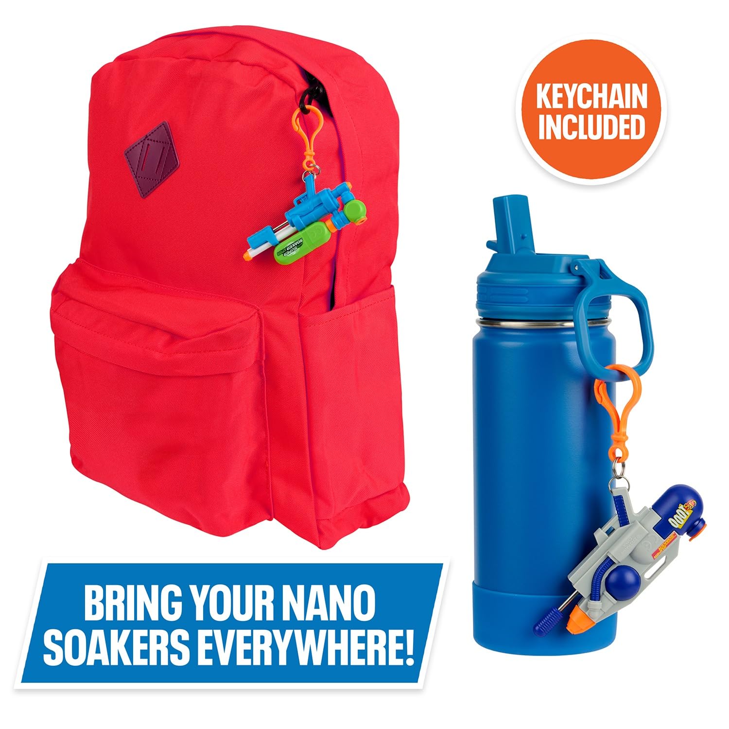 Pistola de Agua Nerf Nano Azul Paquete Doble