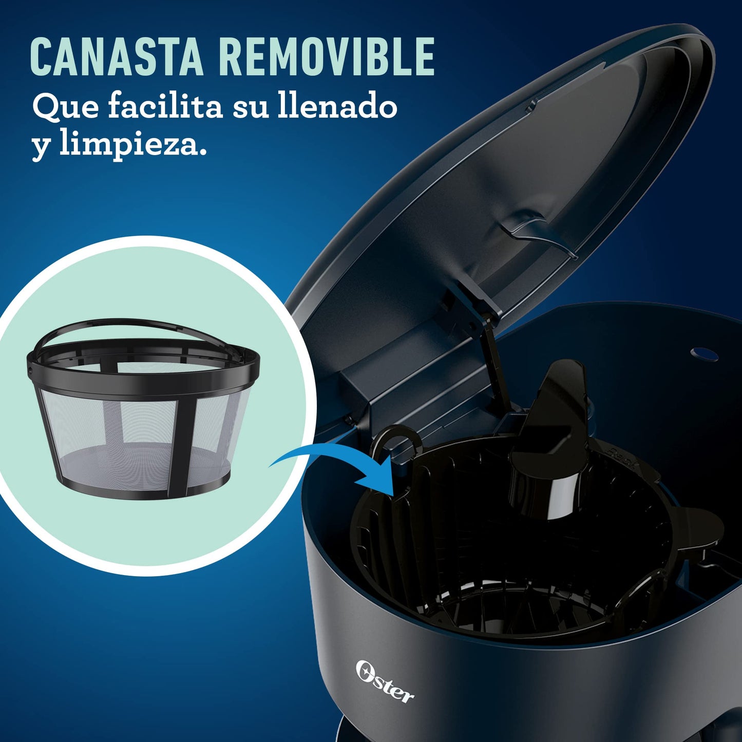 Cafetera Oster Negra 12 Tazas Sistema de Switch BVSTDCS12B013