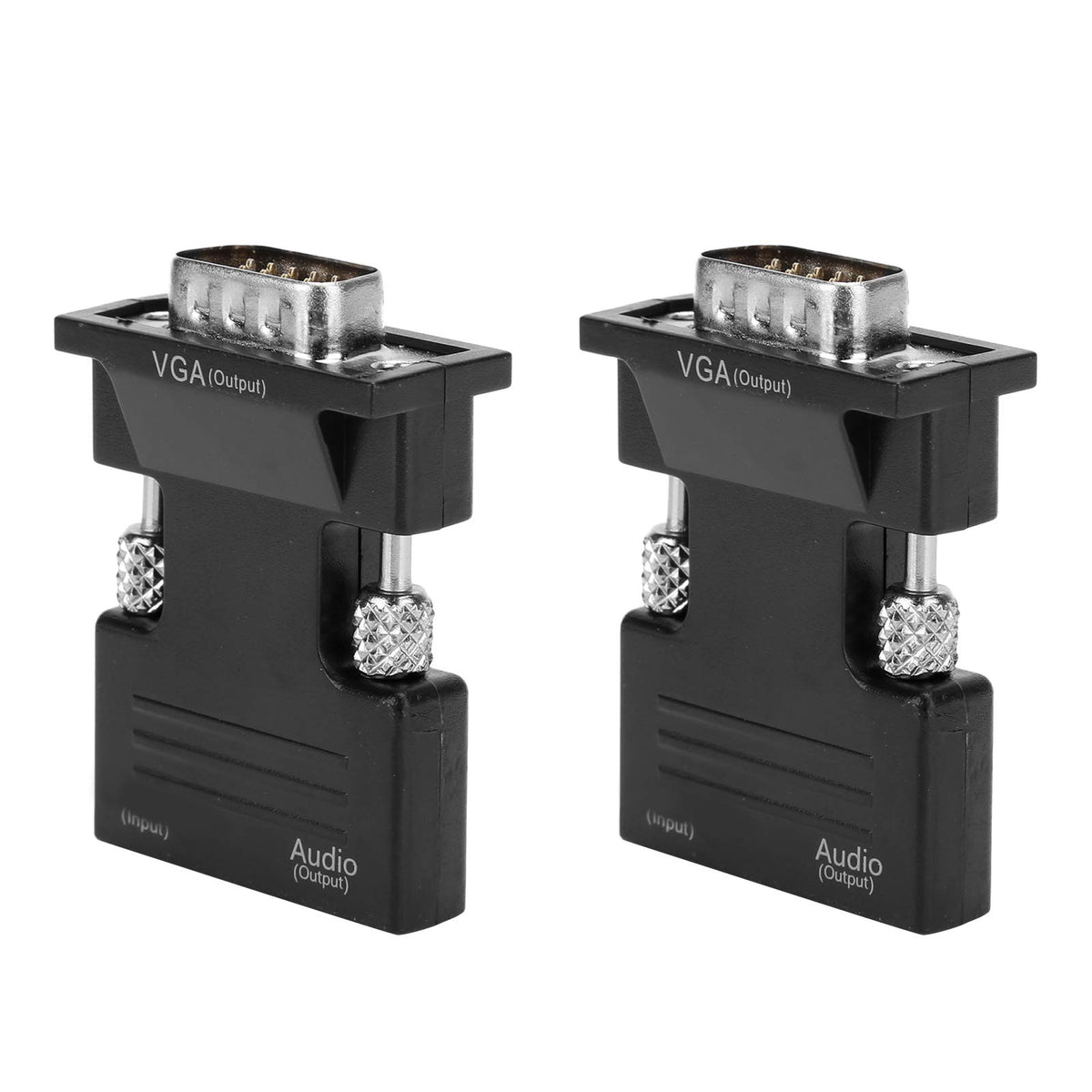 Adaptador HDMI a VGA Cuifati Negro con Convertidor de Audio para Video 1080P Plug and Play