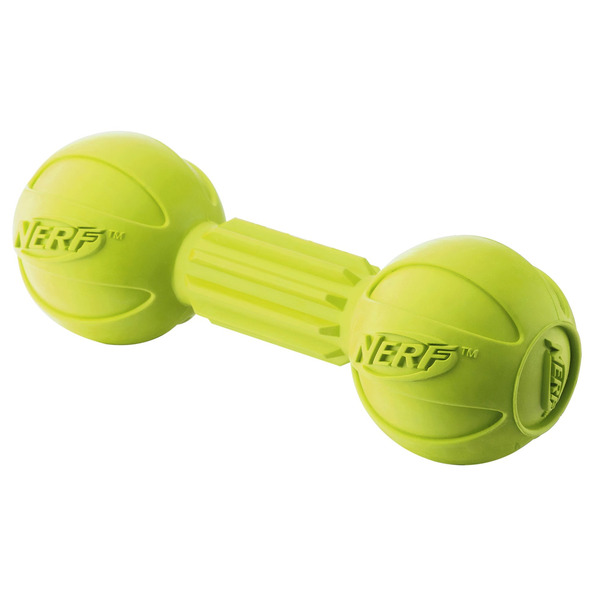 Juguete para Morder en Forma de Mancuerna Nerf Dog Verde Mediano