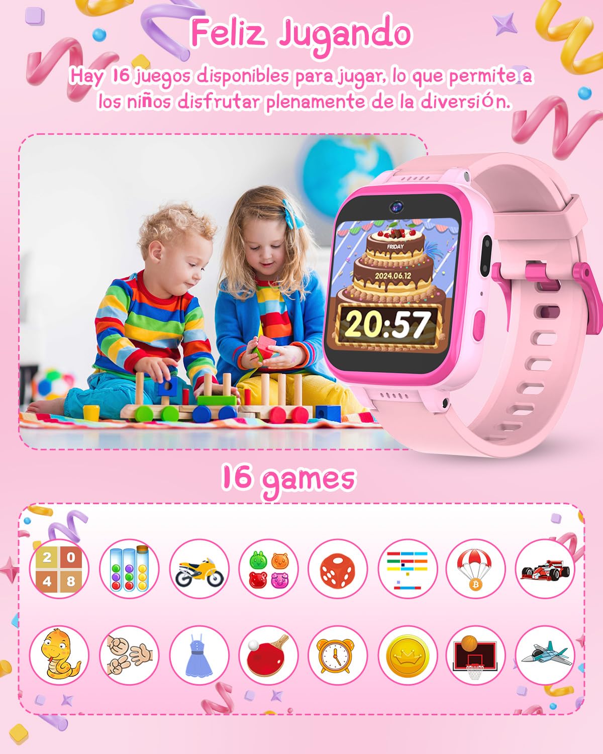 Reloj Inteligente para Niños con Pantalla HD 1.54 Pulgadas