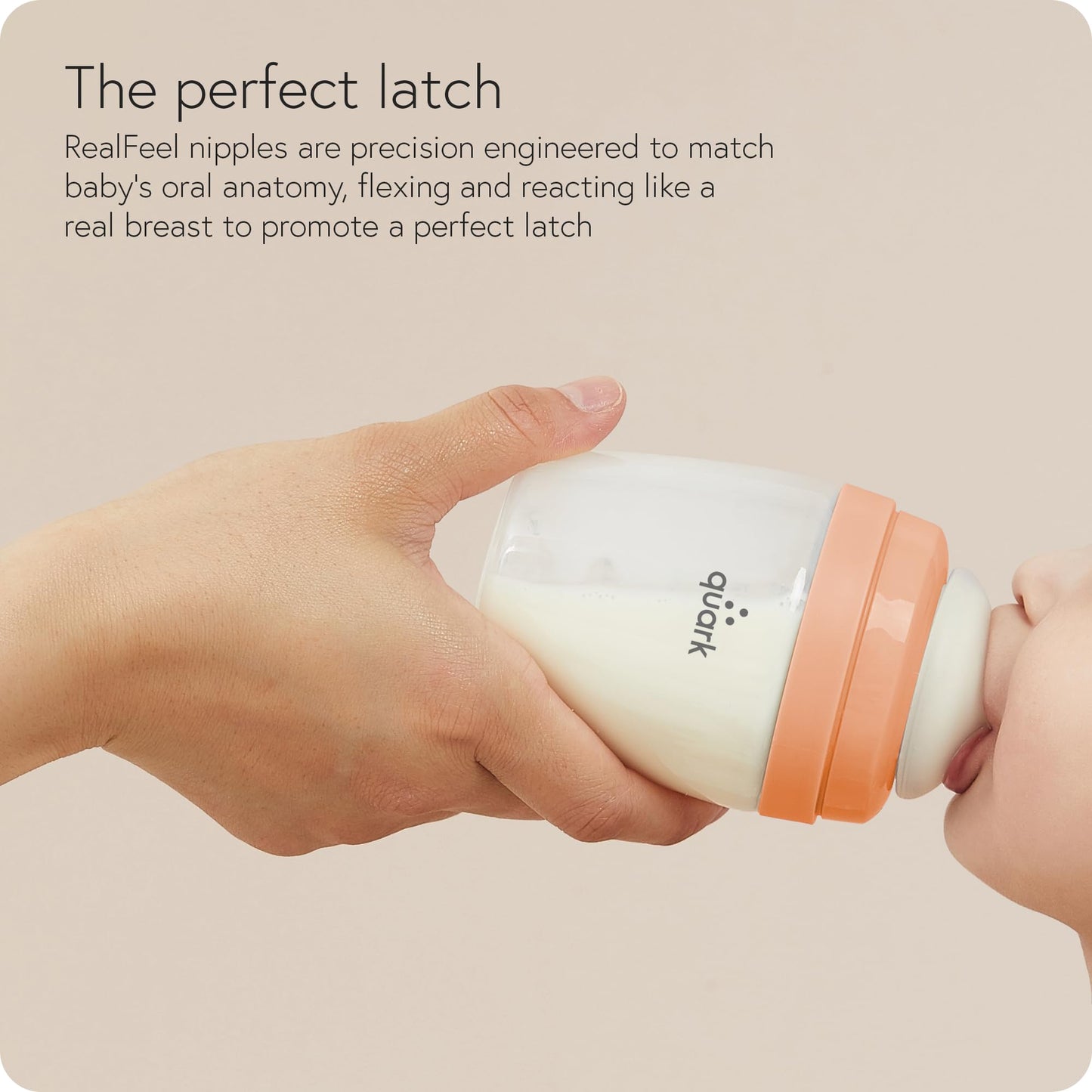 Quark Minibiberón Buubibottle De Flujo Lento Para Recién Nacidos - Con Tetina Anticólicos Realfeel Para Simular La Lactancia Materna - Sin Bpa, Pvc Ni Toxinas - Biberón De 147 Ml Con Tapa, Paquete De