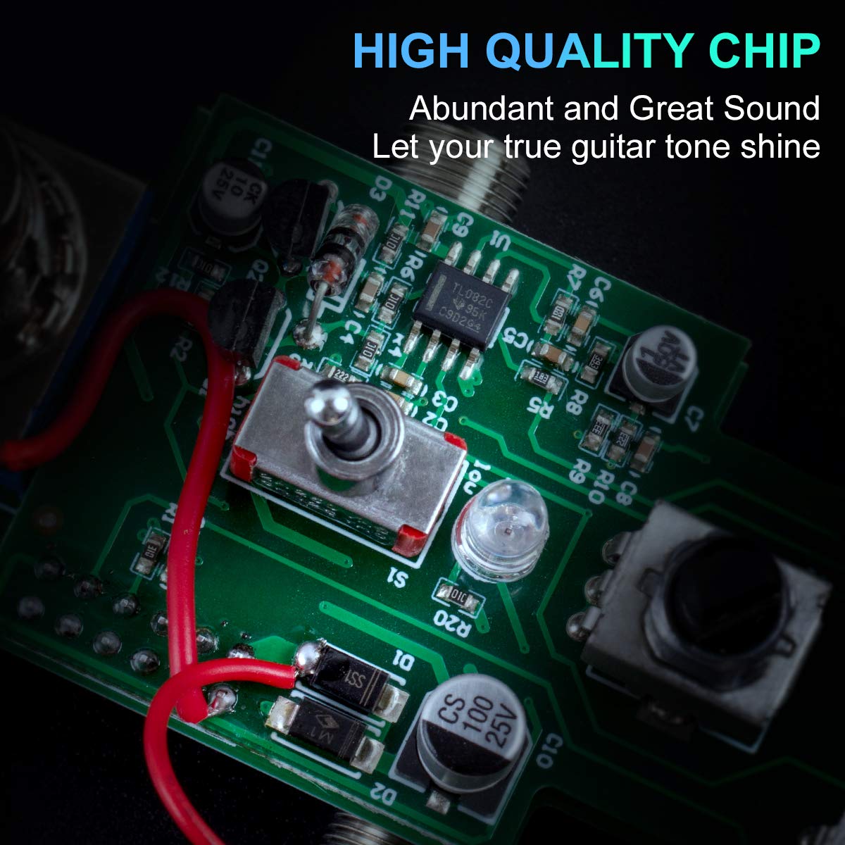 lotmusic Pedal de efectos de guitarra eléctrica Mini tipo único DC 9V True Bypass (Ultimate Drive)