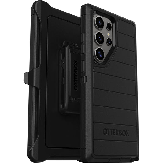 Funda Samsung Galaxy S24 Ultra Otterbox Negra Defender Series Pro Resistente y Duradera con Protección de Puerto y Soporte de Clip