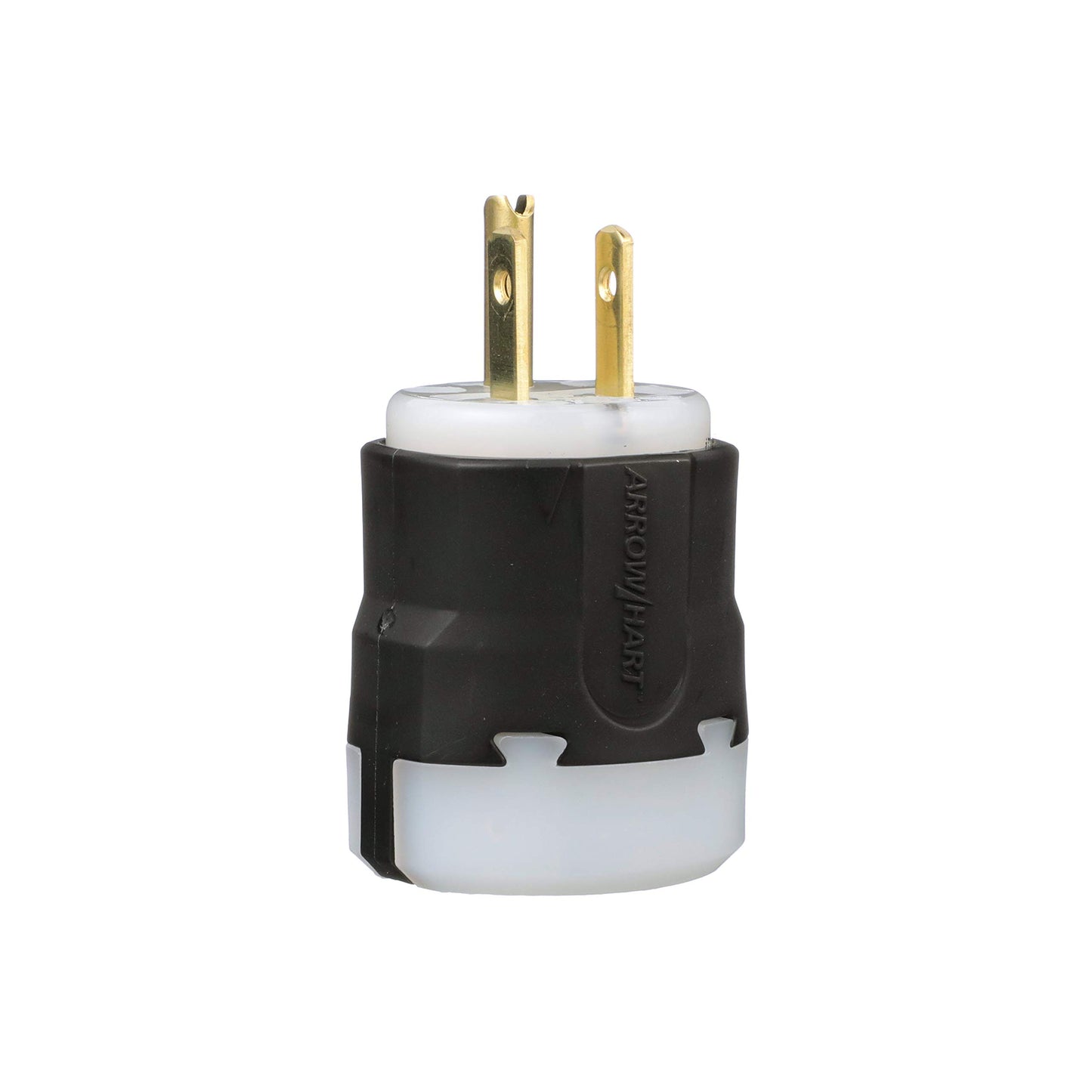 EATON AH5266 - Enchufe de flecha de cableado resistente a los impactos, 125 VC, 15 A, 2 P, 3 W, negro, 4.4 x 1.8 x 1.9, blanco