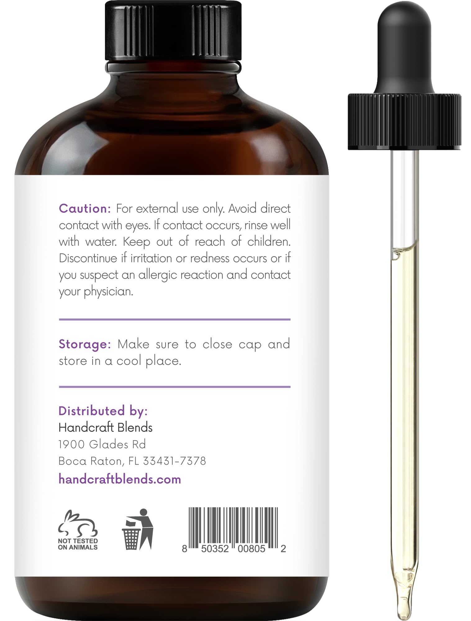 Handcraft Lavender Essential Oil - Huge 4 OZ - 100% Pure & Natural â€" Premium Therapeutic Grade with Premium Glass Dropper