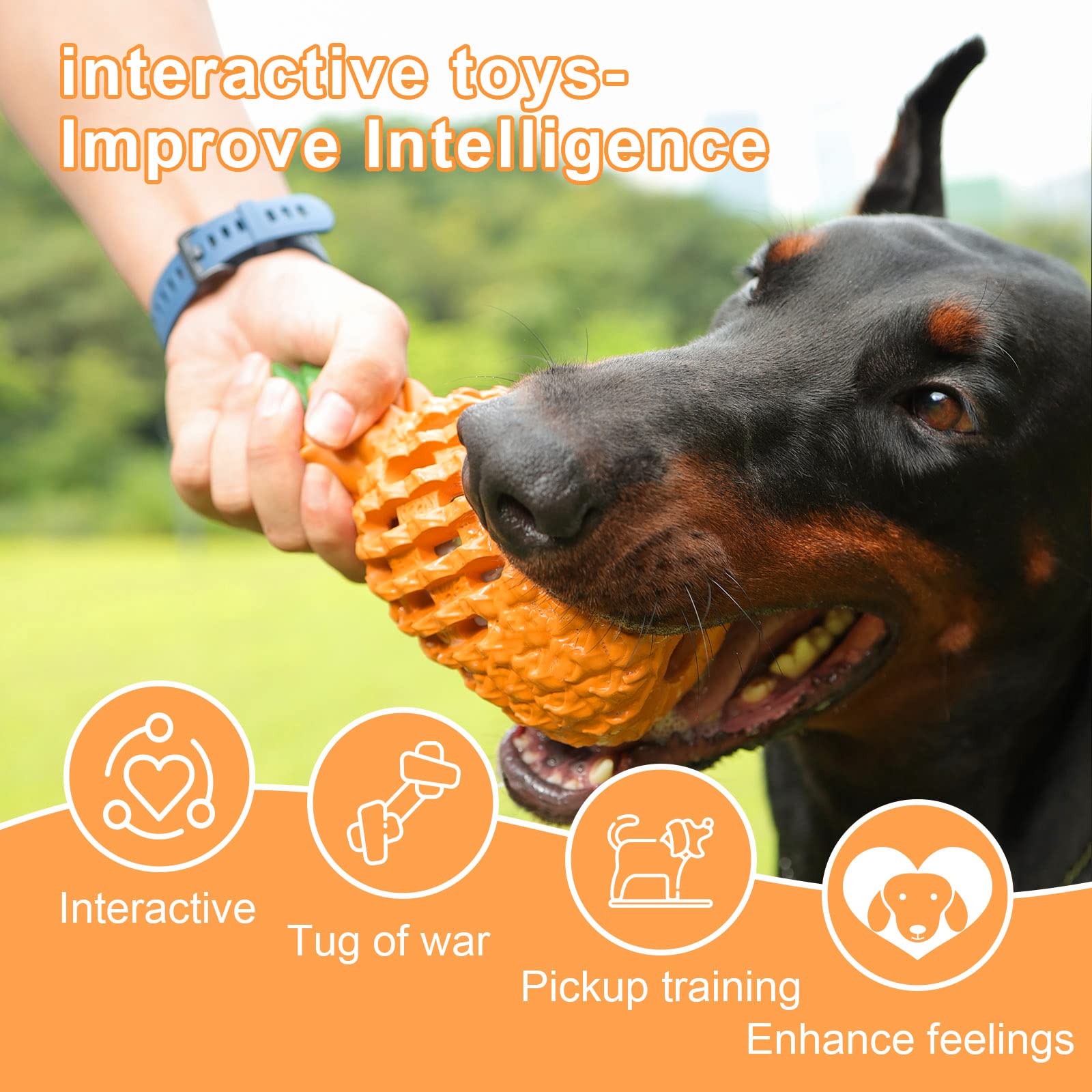 Juguetes Masticables PETOPIA Piña Indestructibles para Perros Grandes Masticadores Agresivos