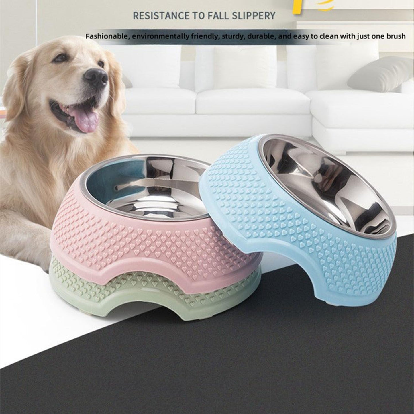 Plato Tazón de Mascotas XINYUICEAN Inoxidable Doble Propósito para Perro y Gato