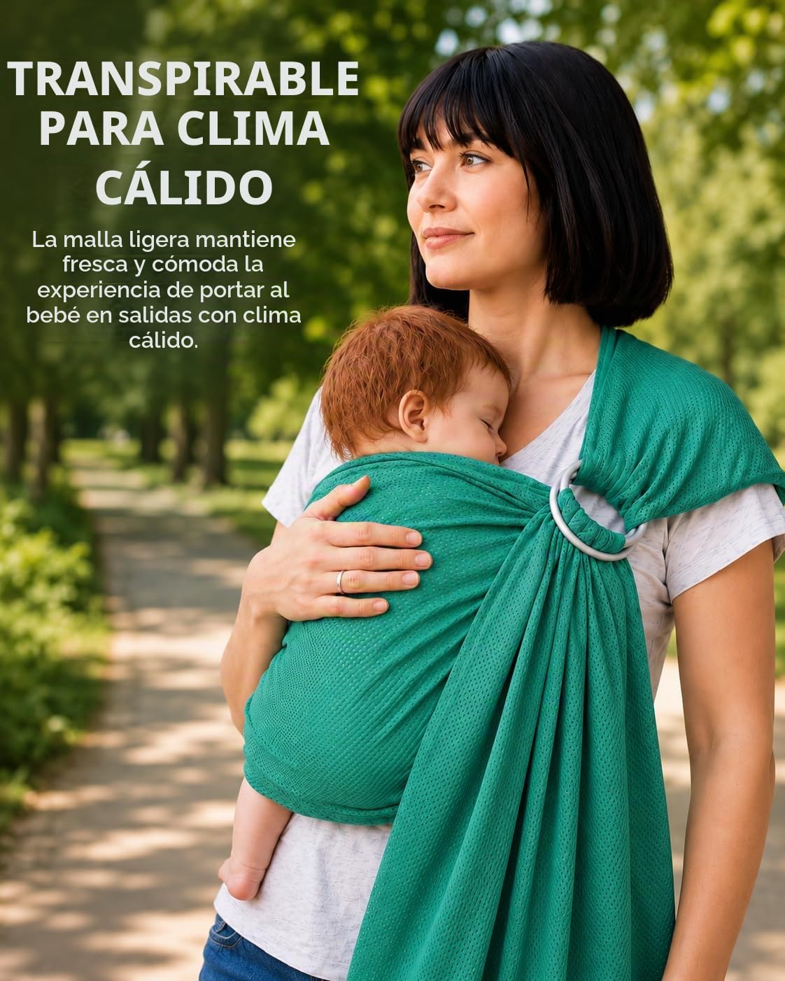 Vlokup - Portabebés de anillo de agua para bebé, malla ligera y transpirable para bebés, recién nacidos, niños y niños pequeños, perfecto para verano, natación, piscina, playa, ideal para papá