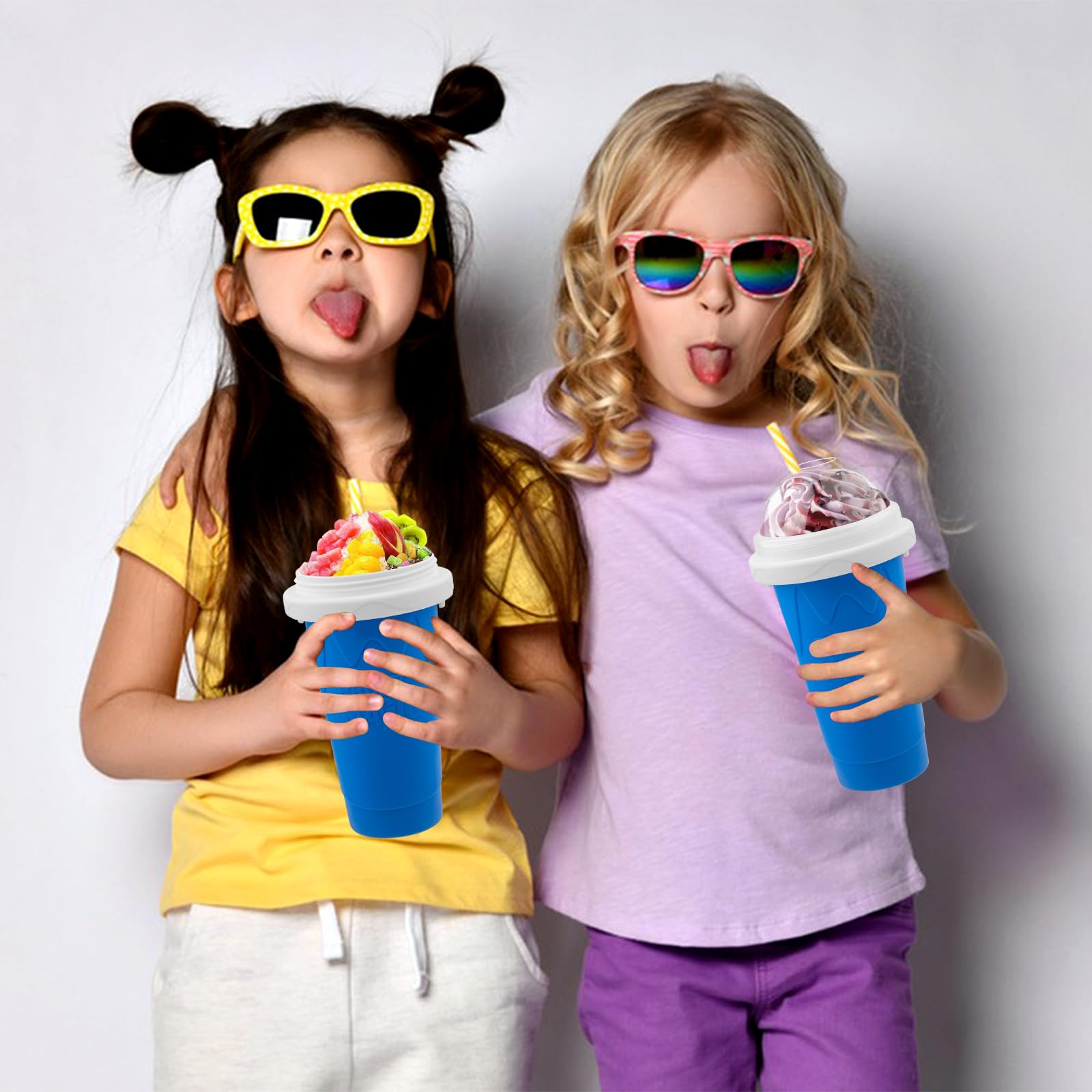 Jairuty - Taza para hacer granizados, tazas mágicas de congelación rápida para hacer helados de licuado de leche casera, taza para hacer granizado de doble capa, regalos de cumpleaños para niños