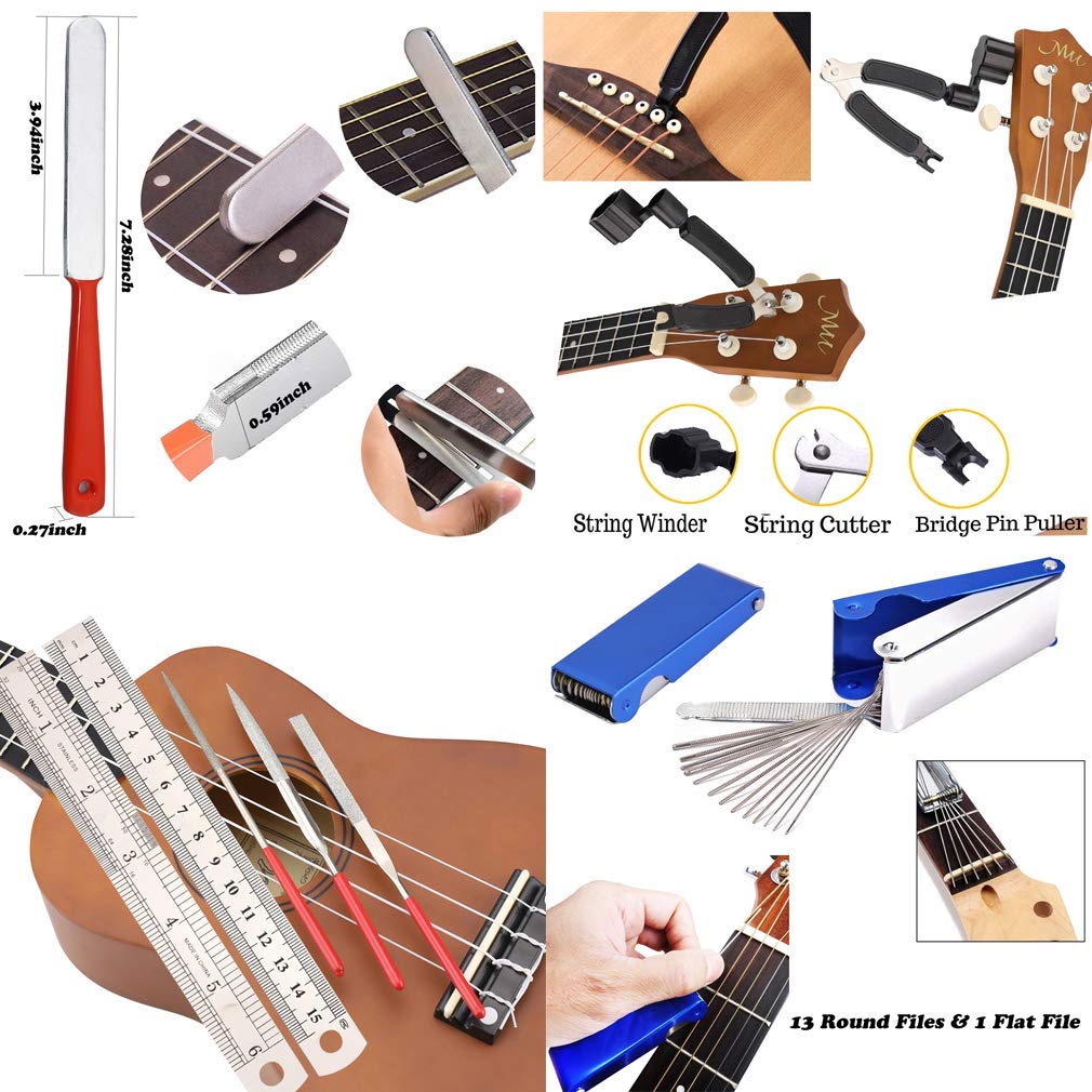 Kit de Mantenimiento TIMESETL Negro con Juego de Llaves Hexagonales para Guitarra