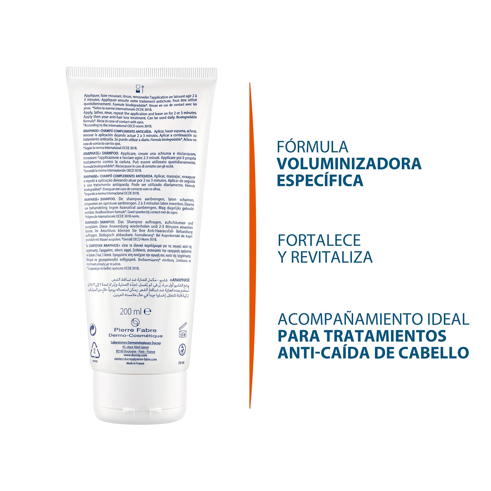 Ducray Anaphase+ Shampoo Anticaída Fortalecedor, 200ml