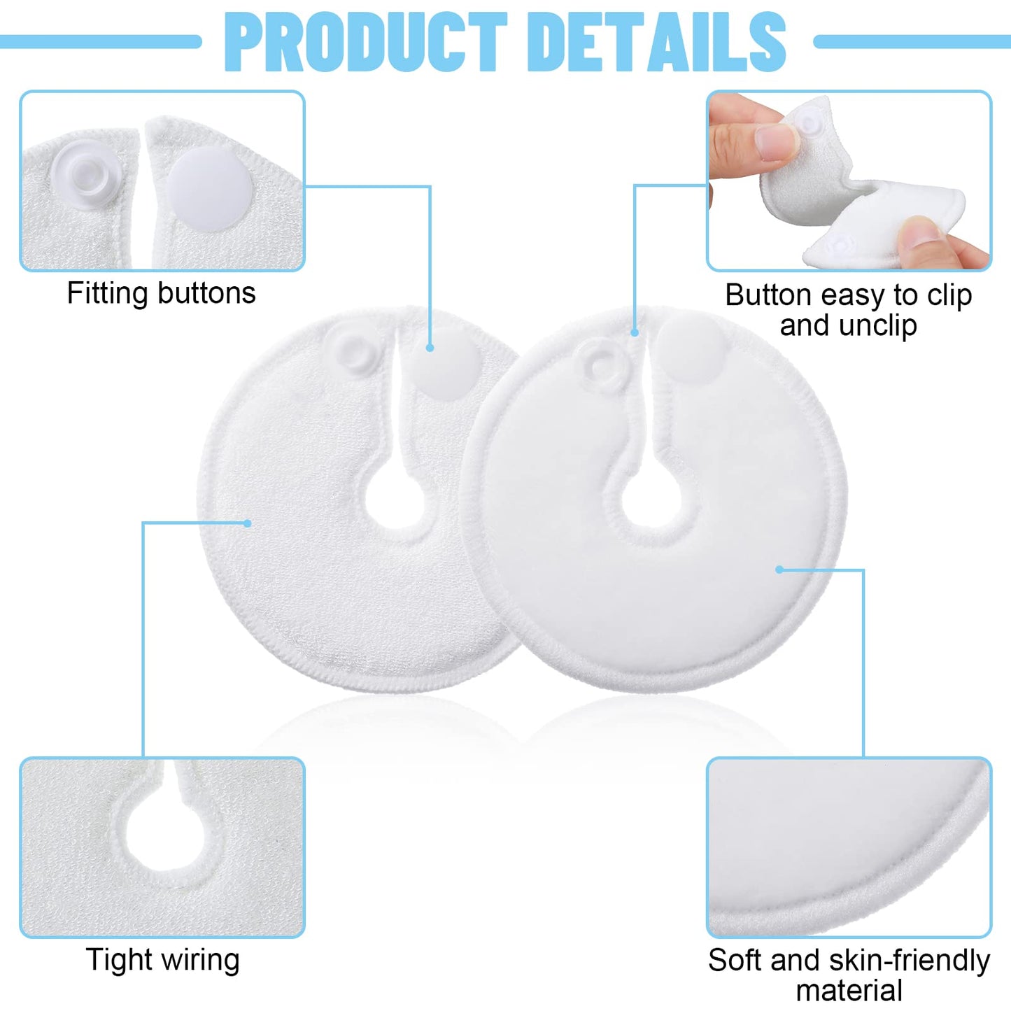 Paquete de 28 almohadillas de tubo G, almohadillas de botón abdominales para tubo G, cubiertas suaves de tubo G, almohadillas absorbentes, almohadillas de tubo G, accesorios de tubo de alimentación, almohadillas de tubo de alimentación, almohadillas de al