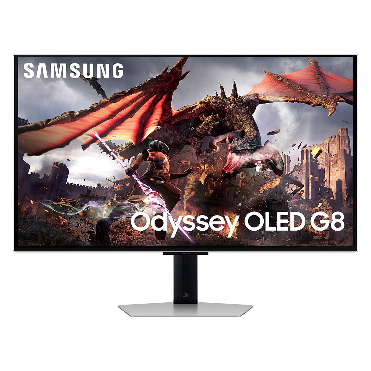 Samsung 32" Odyssey OLED Monitor G80SD 4K 240Hz, Resolución OLED en 4K, Negros más Profundos, Glare Free, Tiempo de Respuesta de 0,03ms (GtG), AMD FreeSync Premium Pro LS32DG800SLXZX