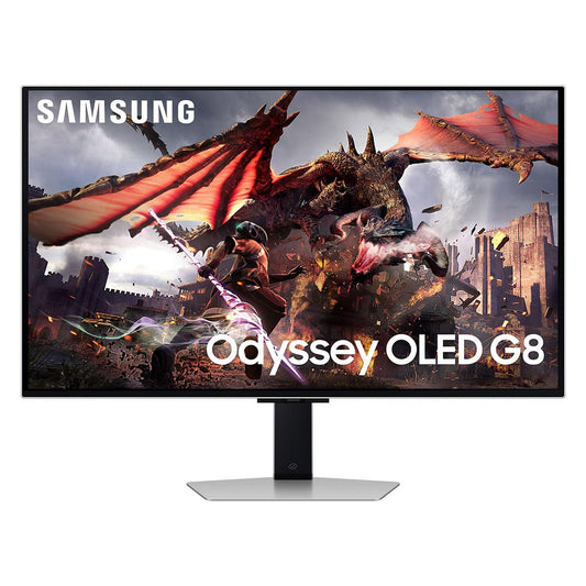 Samsung 32" Odyssey OLED Monitor G80SD 4K 240Hz, Resolución OLED en 4K, Negros más Profundos, Glare Free, Tiempo de Respuesta de 0,03ms (GtG), AMD FreeSync Premium Pro LS32DG800SLXZX