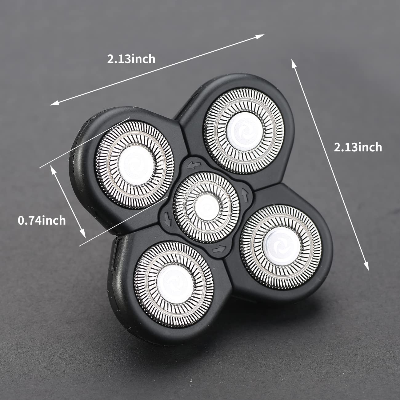 Cabezales de repuesto para afeitadora eléctrica de 5 cuchillas, cabezal de afeitadora eléctrica, cuchilla de repuesto universal, cabezal de afeitadora eléctrica para limpieza (negro 5D)