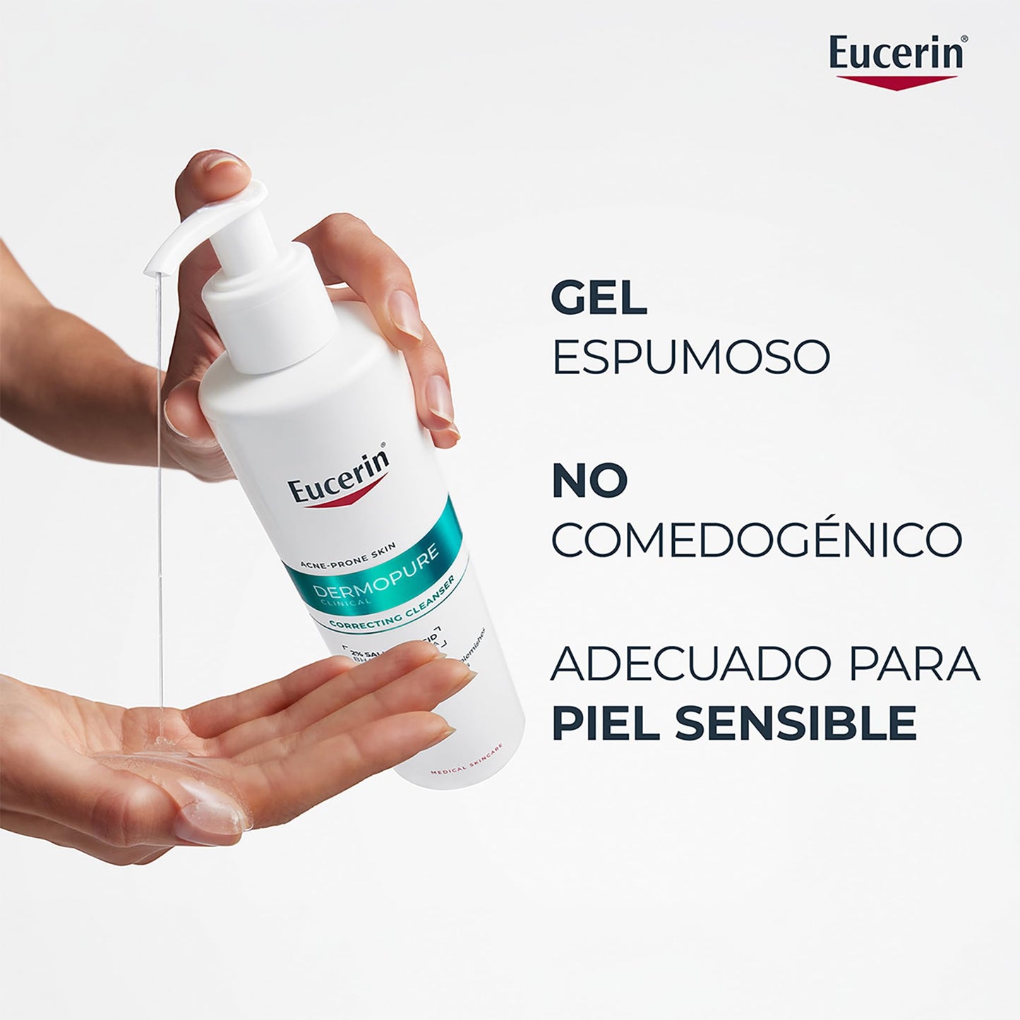 EUCERIN DermoPure Gel de Limpieza Concentrado 400ml Gel Facial con Ácido Salicílico para Rostro y Cuerpo, Anti-Manchas, Anti-Imperfecciones, Anti-Brillo. Ideal para piel grasa y/o con imperfecciones
