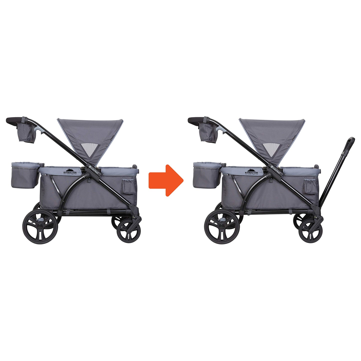 Baby Trend Expedition 2 en 1 Vagón de paseo, Ultra Grey