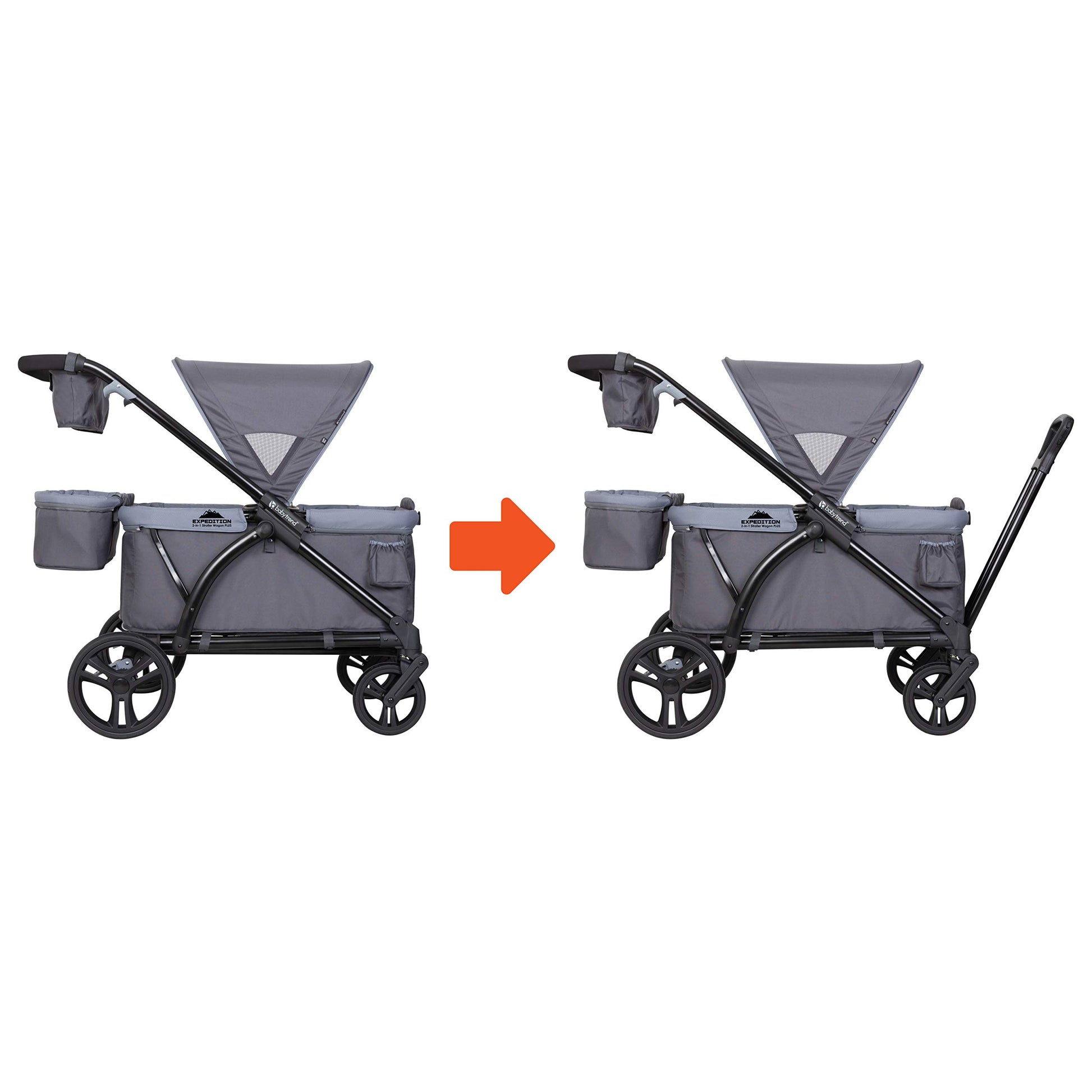 Baby Trend Expedition 2 en 1 Vagón de paseo, Ultra Grey