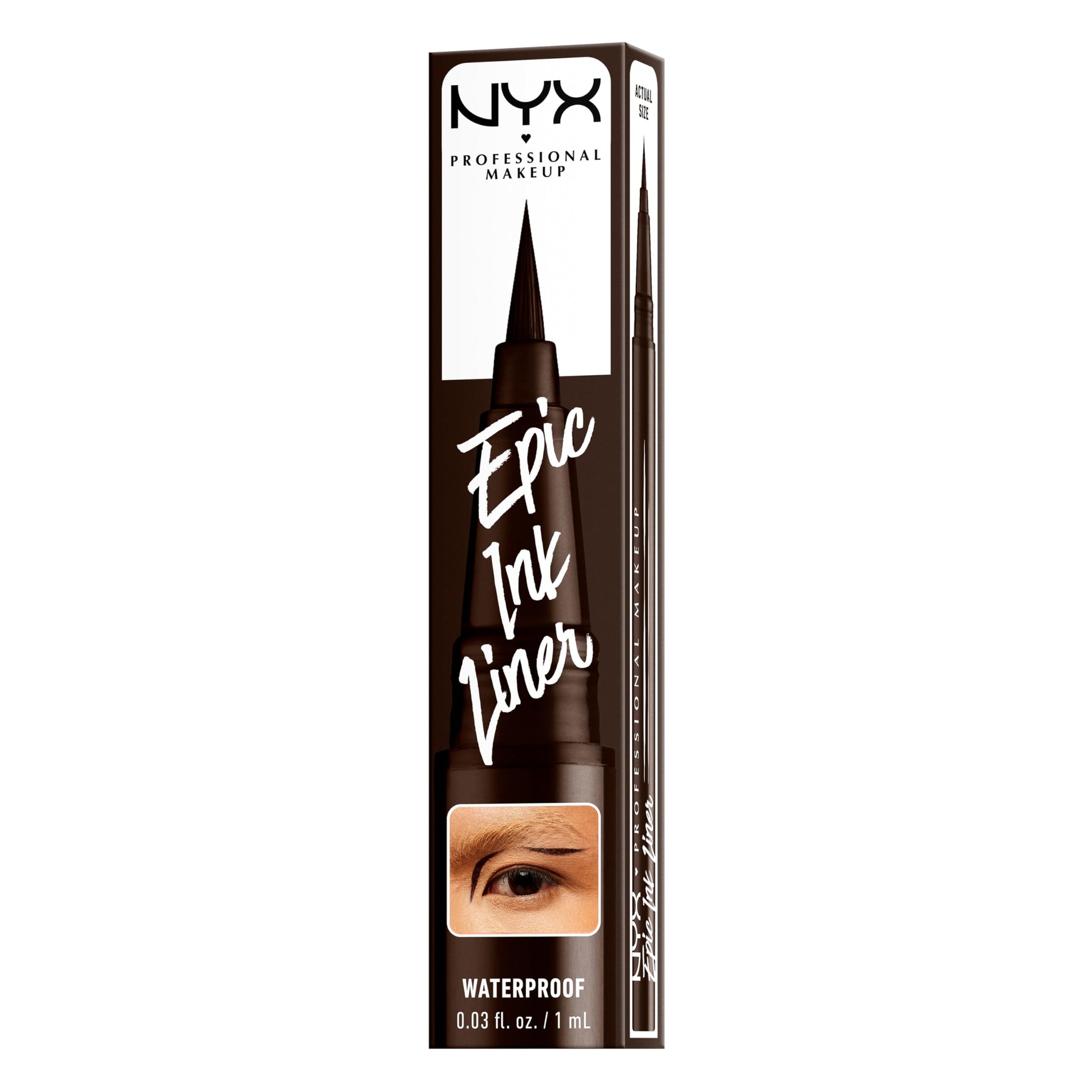 Nyx Professional Makeup, Epic Ink Liner, Delineador de Ojos, Dark Chocolate
