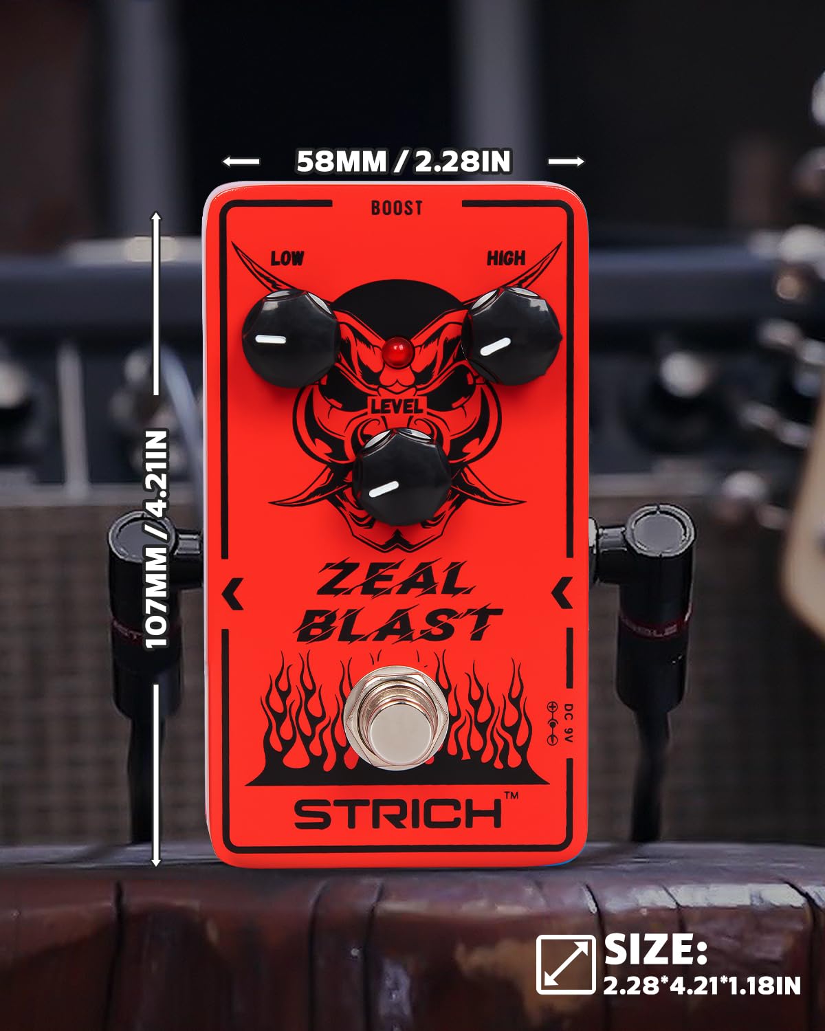 STRICH - Pedal de efecto de refuerzo para guitarra eléctrica y bajo True Bypass